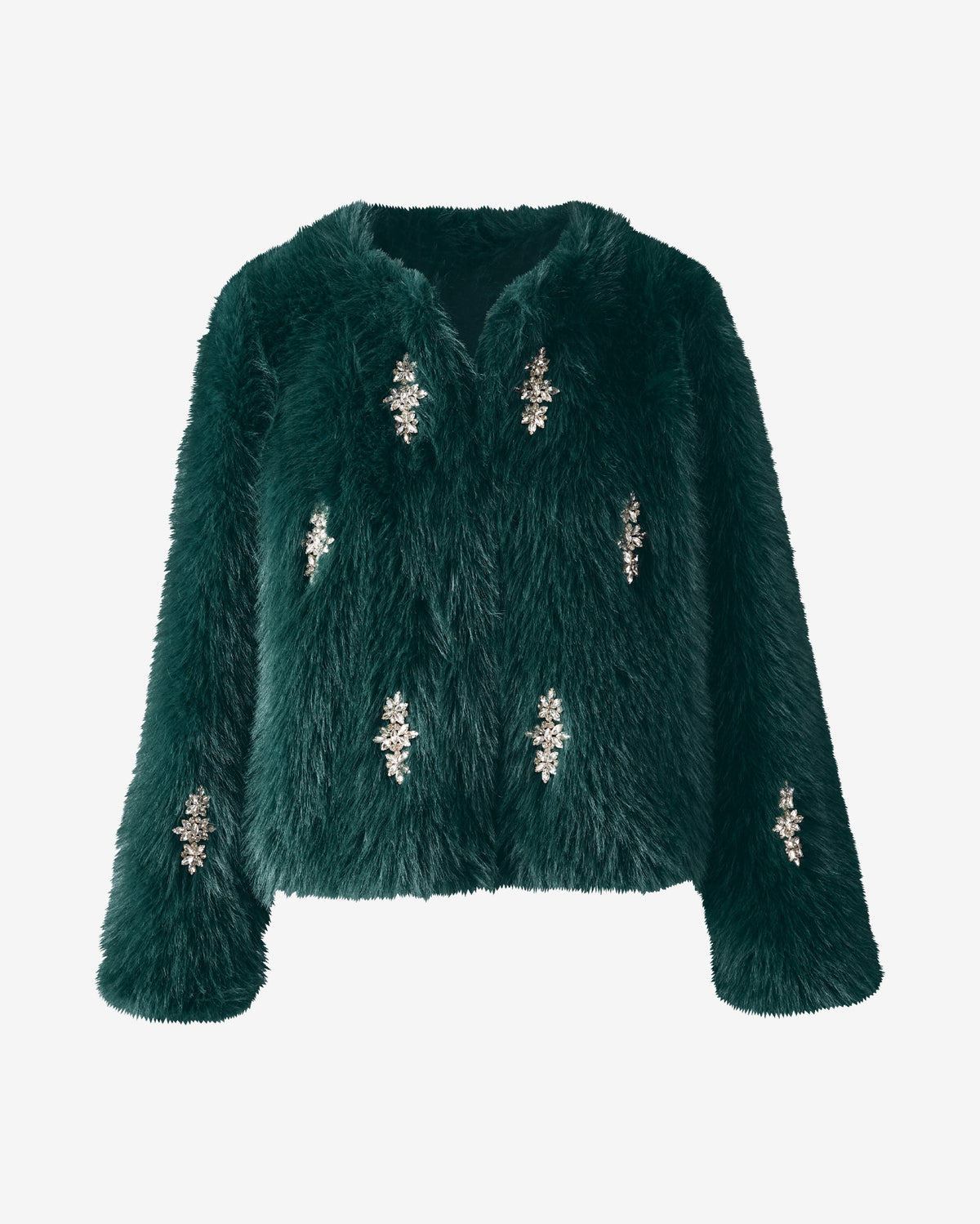 Crystal Embellished Faux Fur Chubby Hunt Club