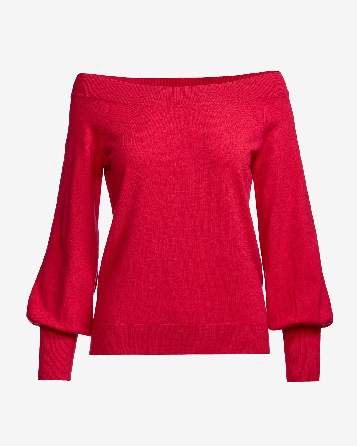 Lightweight Slouchy Sweater Rose Red