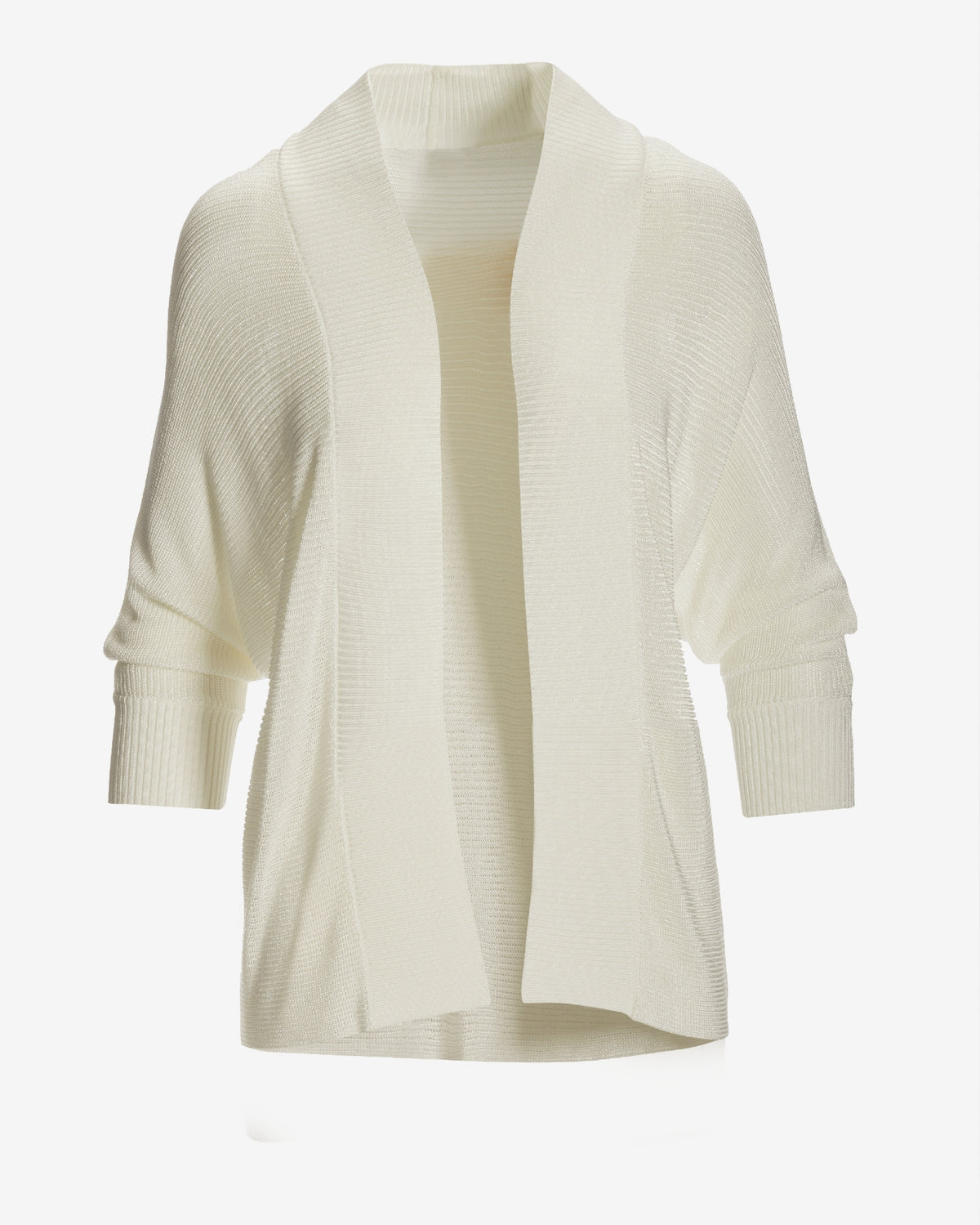 Short Effortless Cardigan Sweater Off White