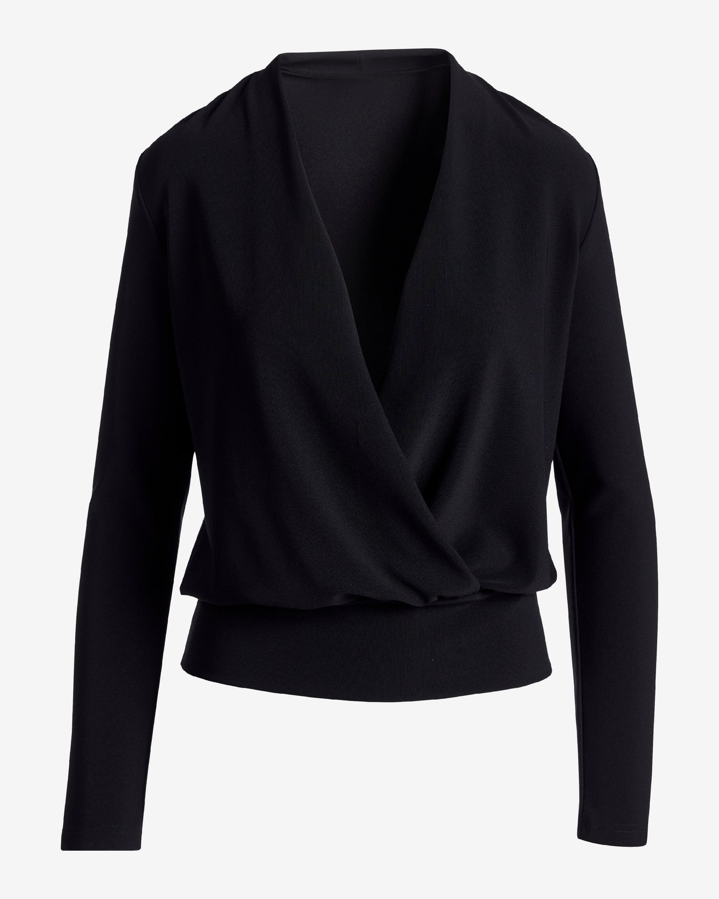 Beyond Travel Long Sleeve Blouson Top Jet Black