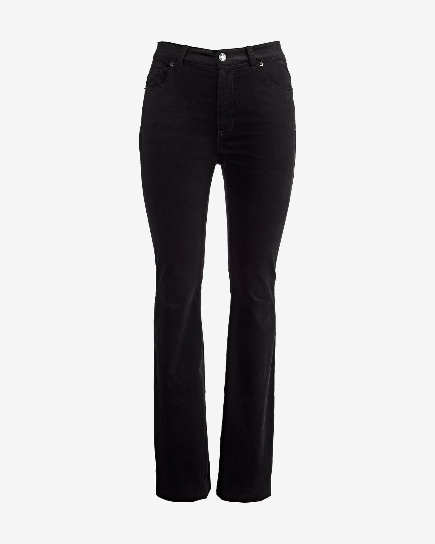 Newport Slim Straight Velvet Pant Black