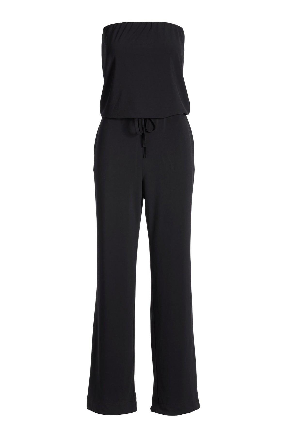 Strapless Blouson Jumpsuit Black