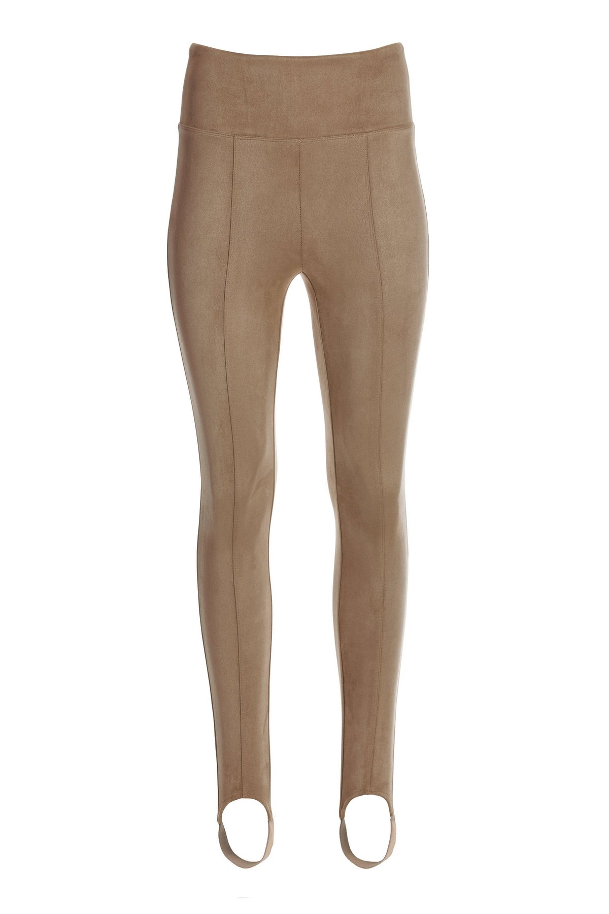Faux Suede Stirrup Legging Taupe