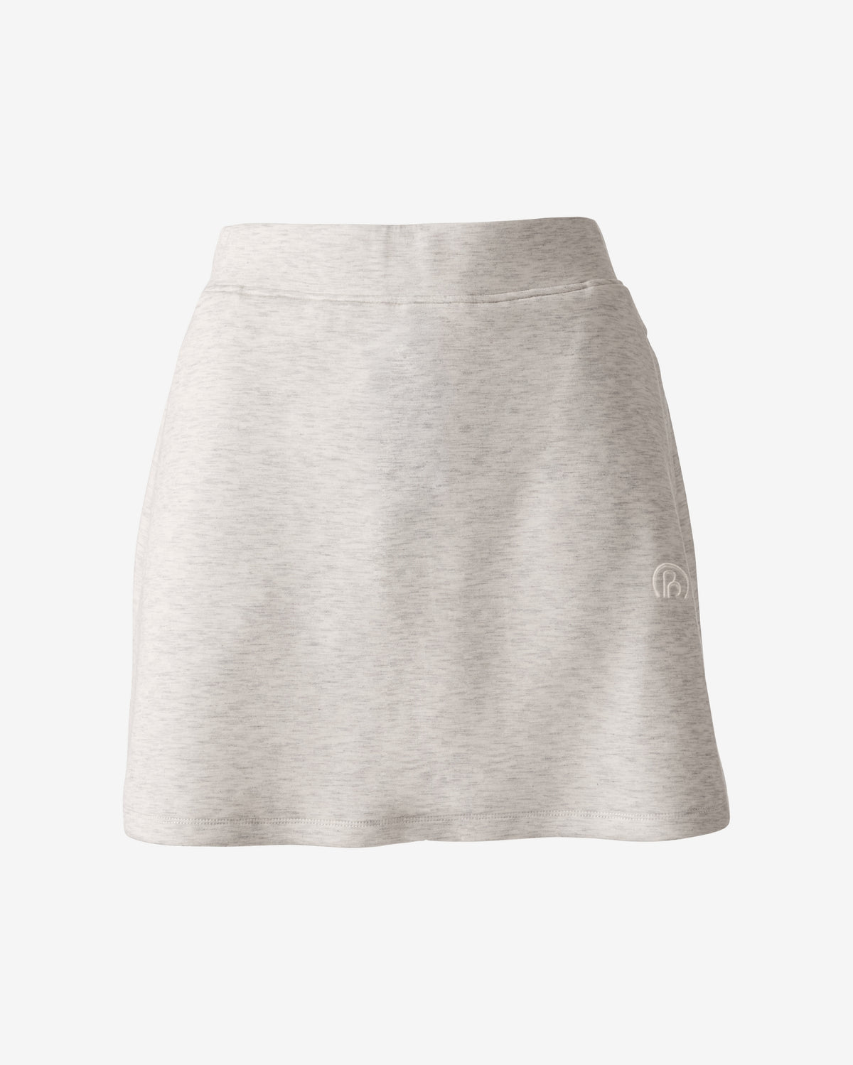 Luxe Lounge Flat Front Skort Light Heather Gray