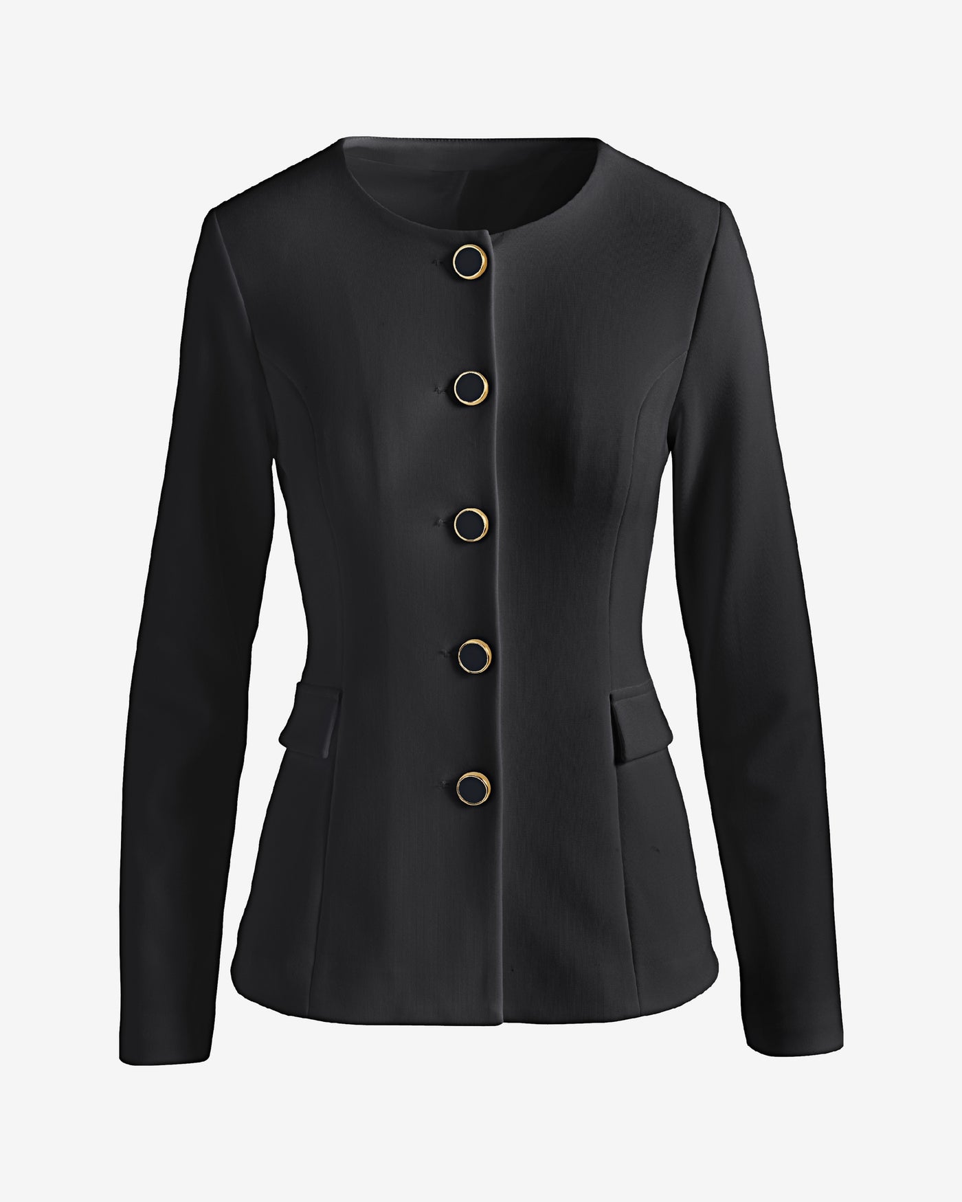 Beyond Travel Collarless Jacket Jet Black