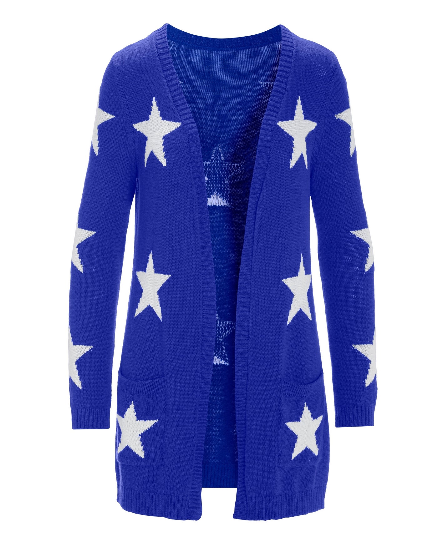Star Print Cardigan Deep Ocean Multi