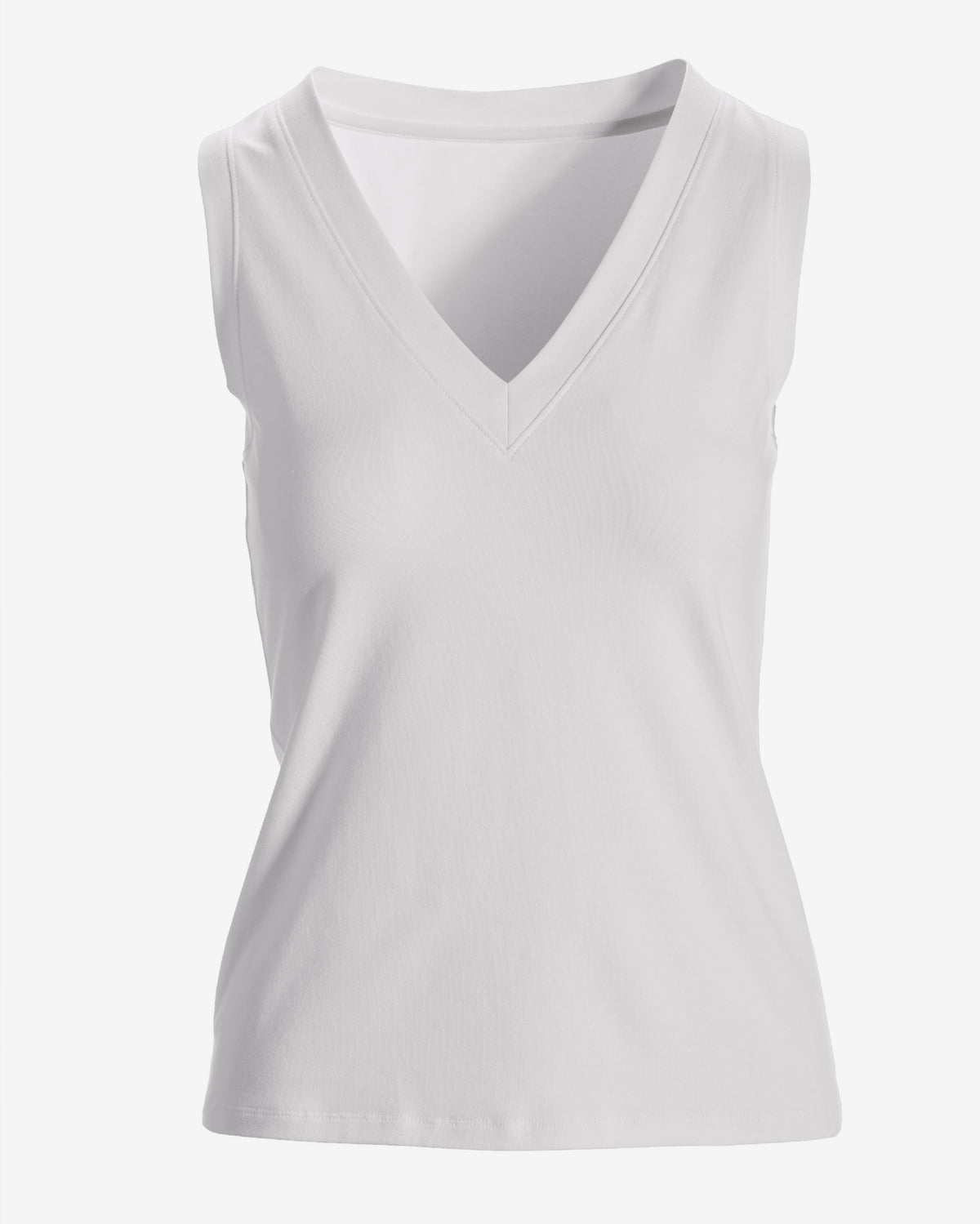 So Sexy V-Neck Tank Top Pure White