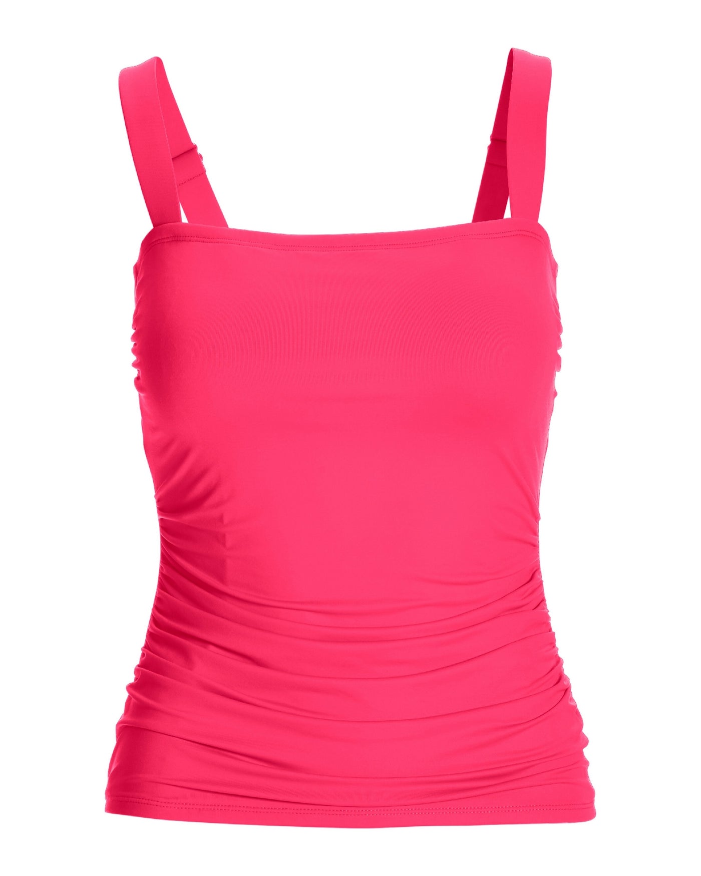 Swim Sense Square-Neck Tankini Top Fandango Pink