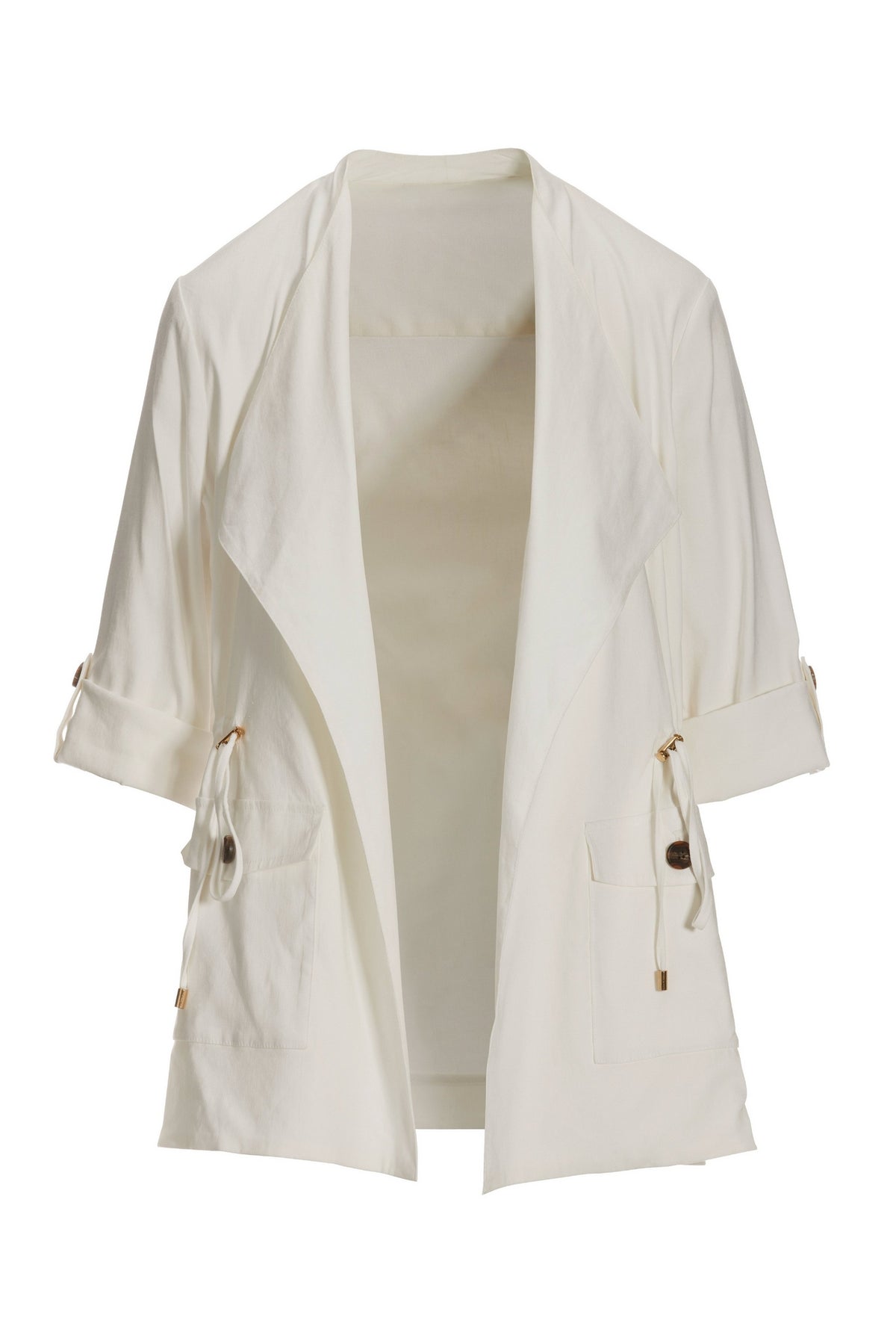 Linen Utility Jacket Off White