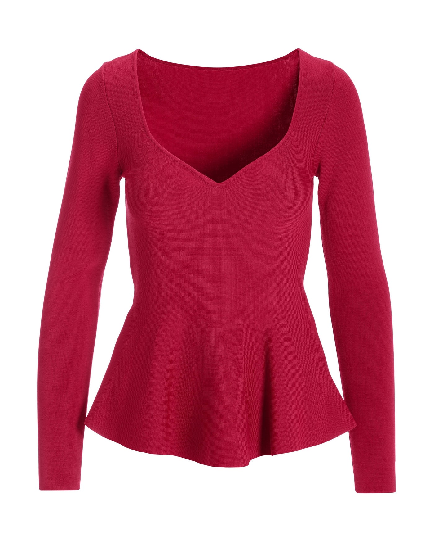 Sweetheart Peplum Sweater Jester Red