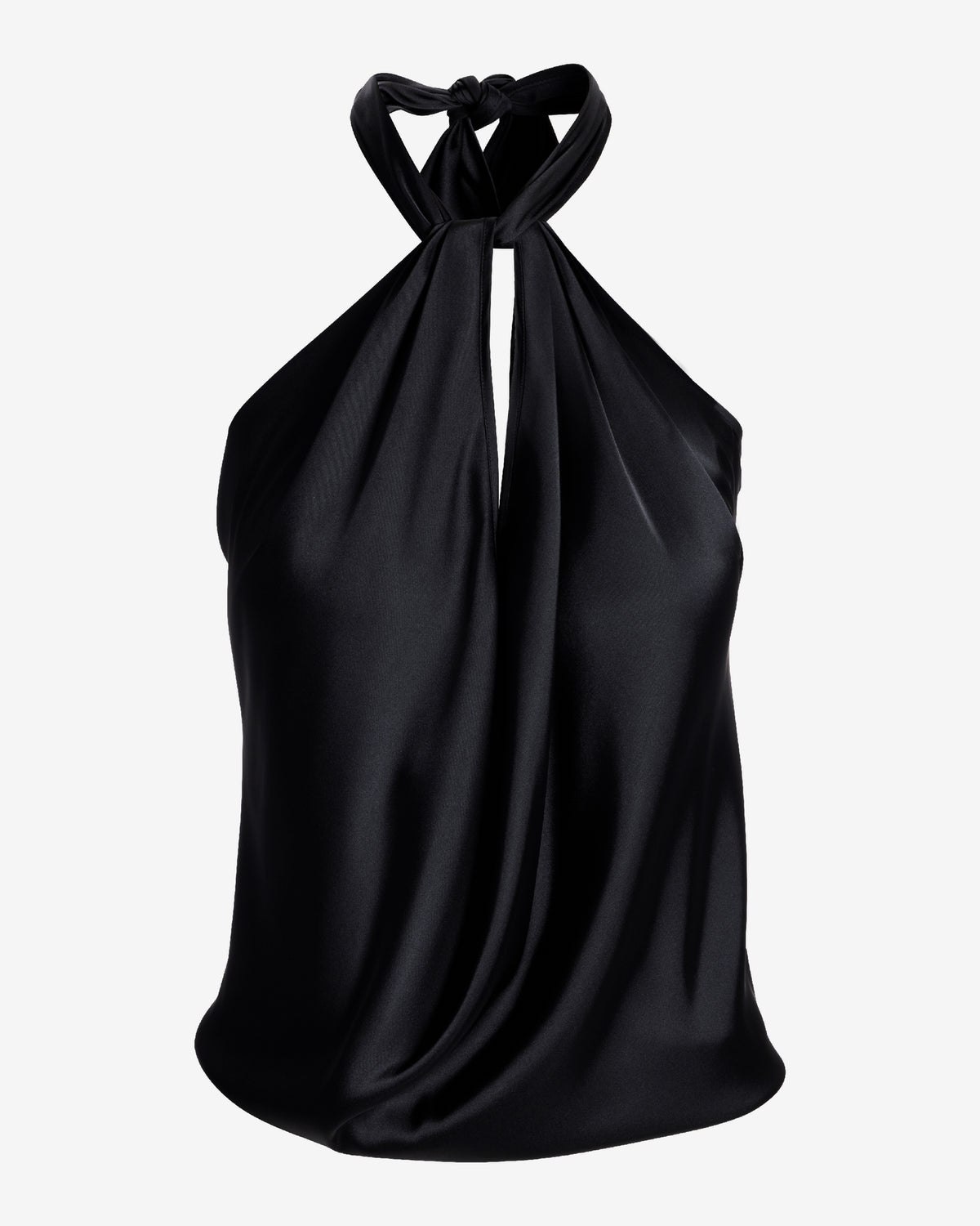 Bella Versatile Charmeuse Blouse Black