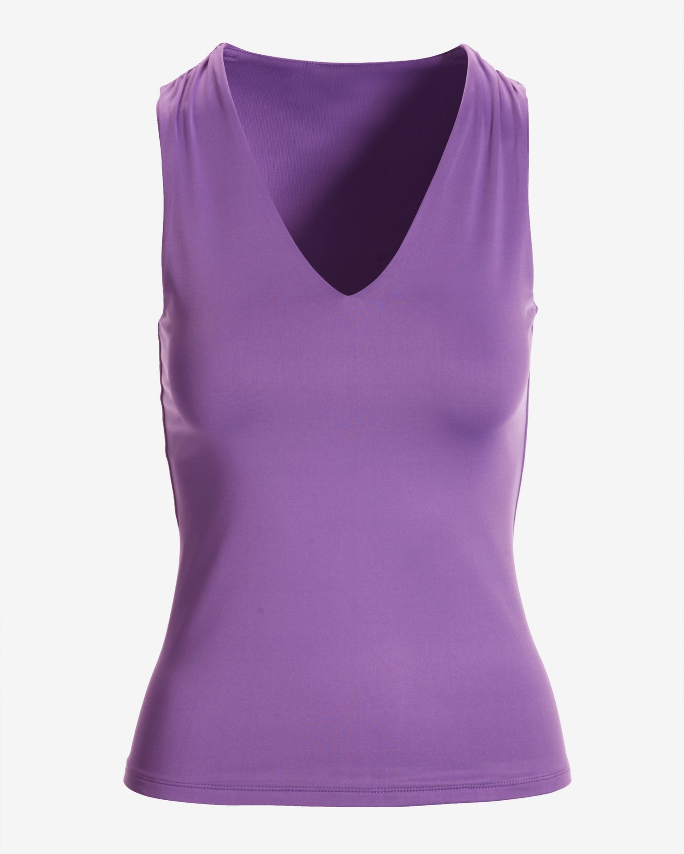 So Modern Sleeveless V Neck Knit Top Amethyst Orchid