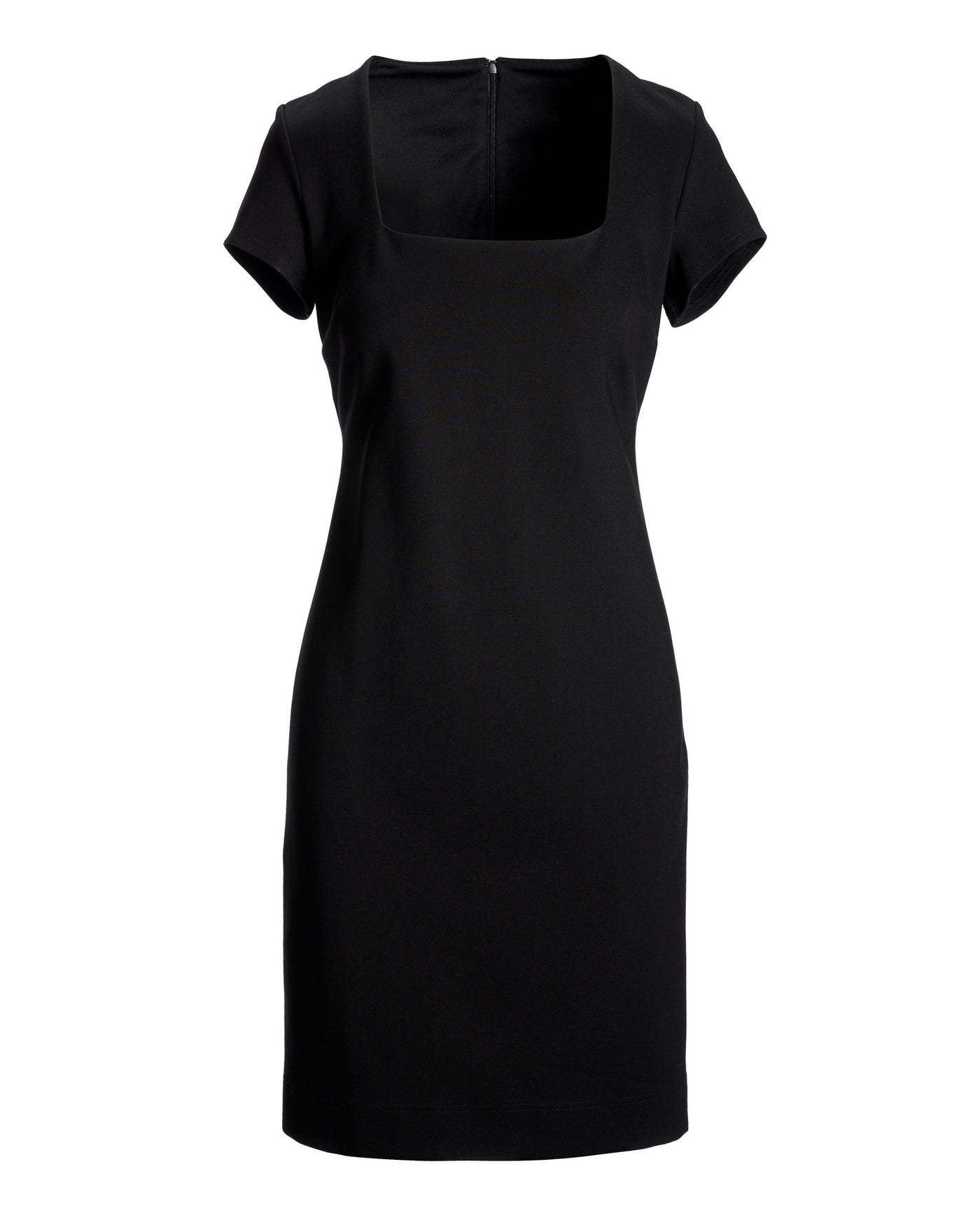 Sculpting Square Neck Sheath Dress Black