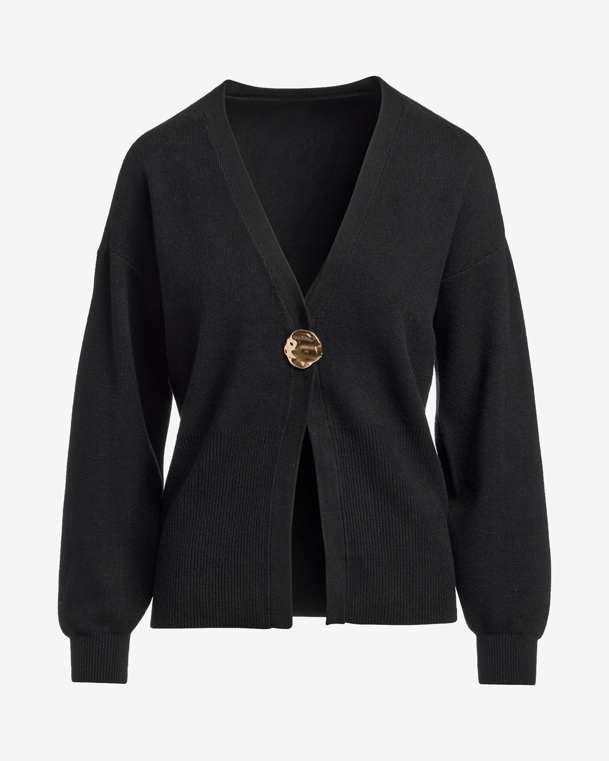 Single Button Cardigan Black