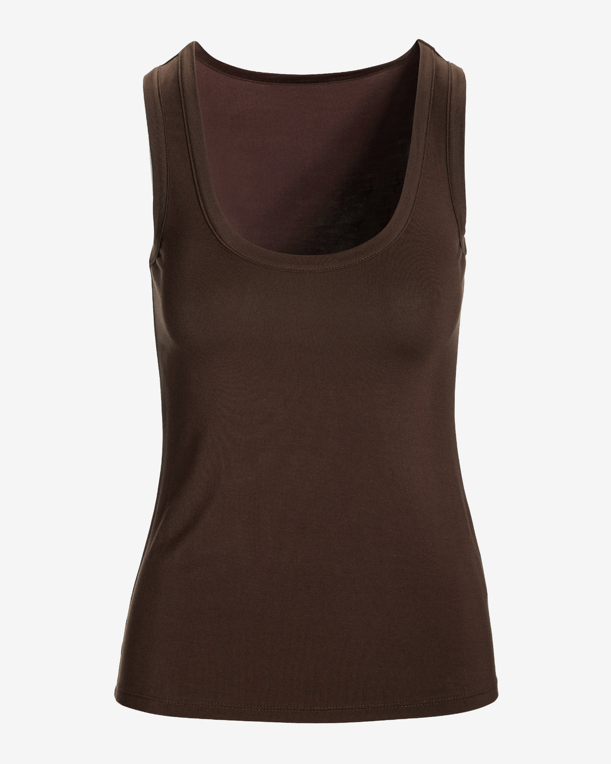 So Effortless Scoop-Neck Tank Top Safari Brown