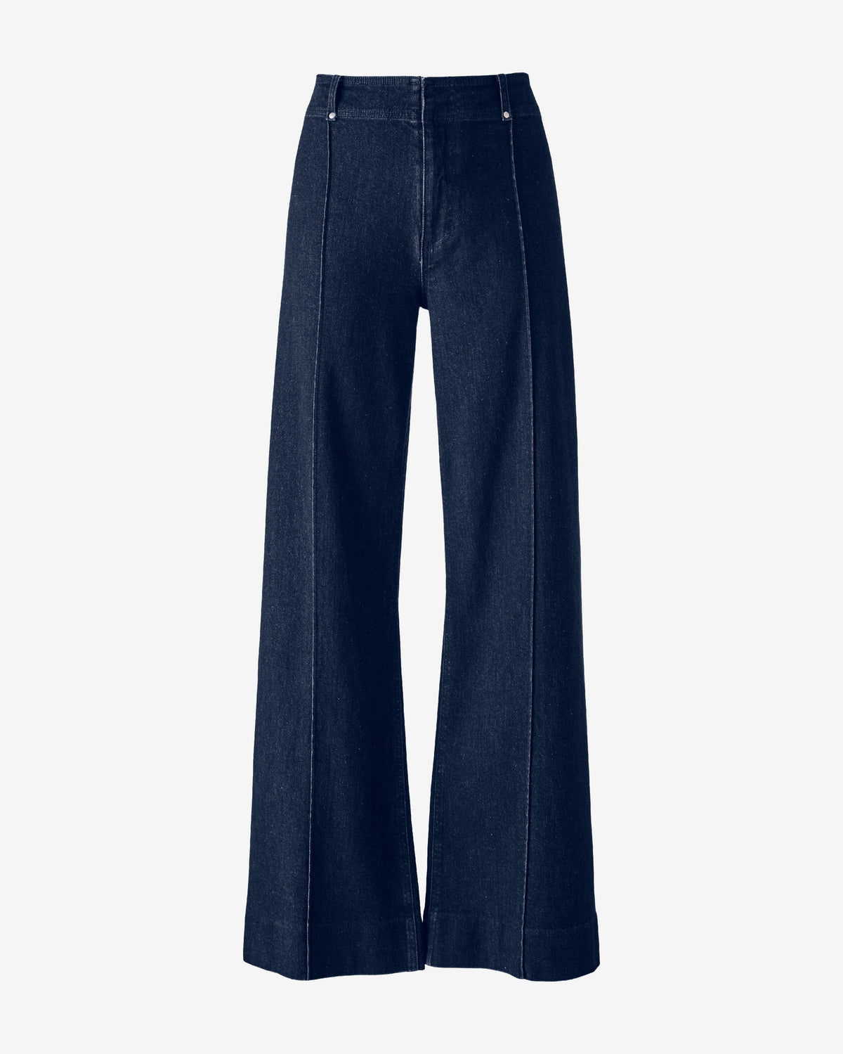 Wide Leg Pintuck Trouser Jean Rinse
