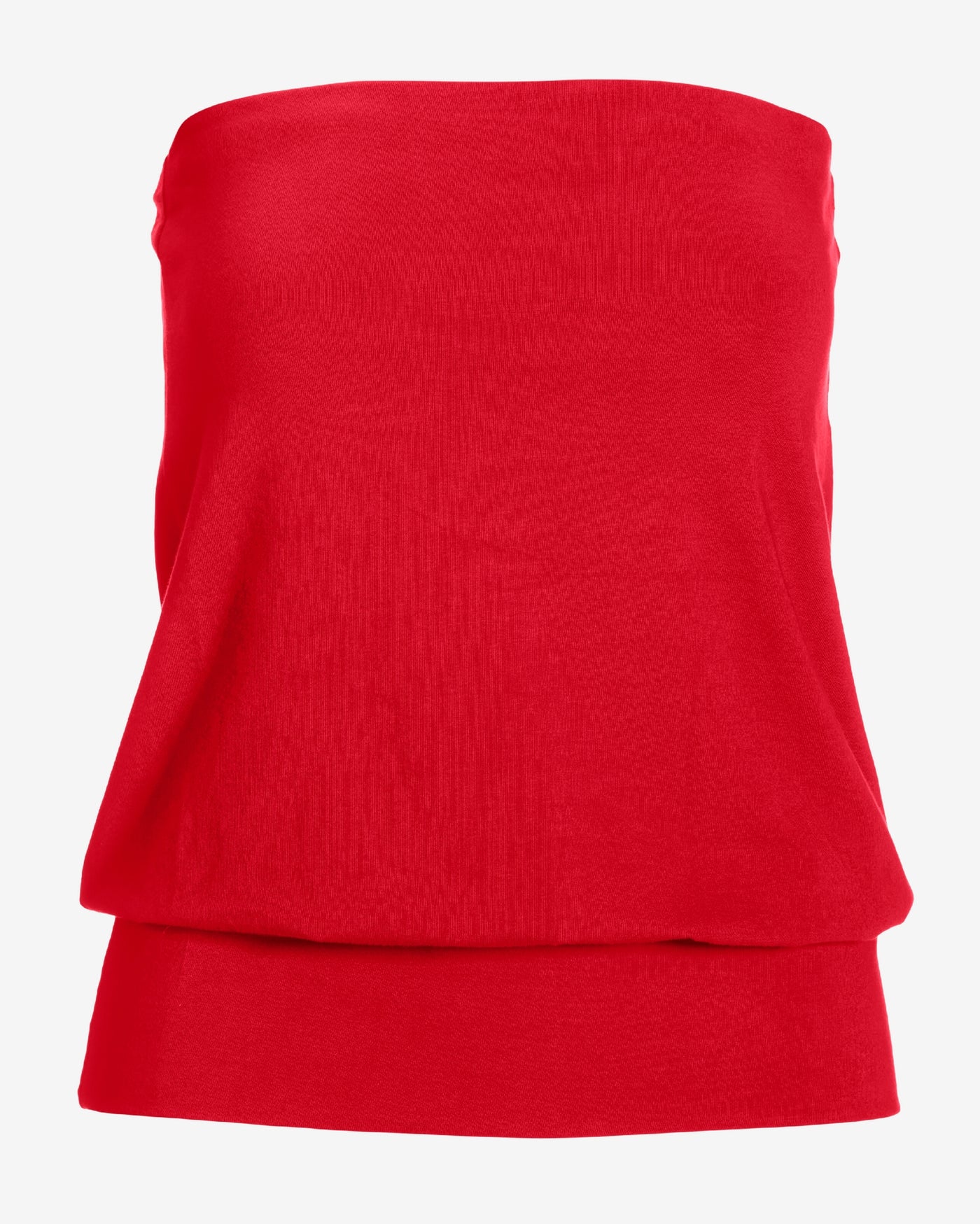 So Sexy Strapless Blouson Tube Top Racing Red