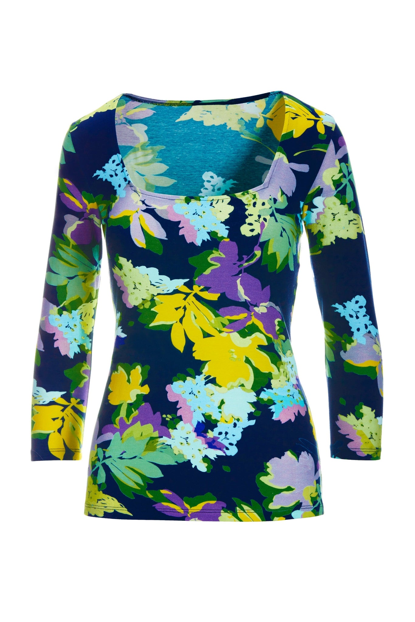 So Sexy Silhouette Lilys Square Neck Navy Multi