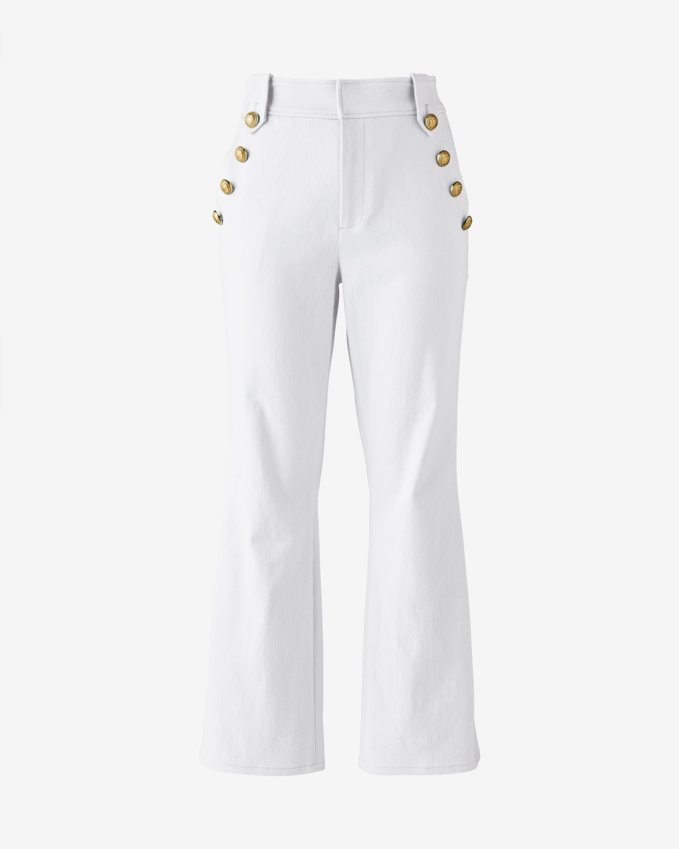 Colored Denim Kick Flare Jean White