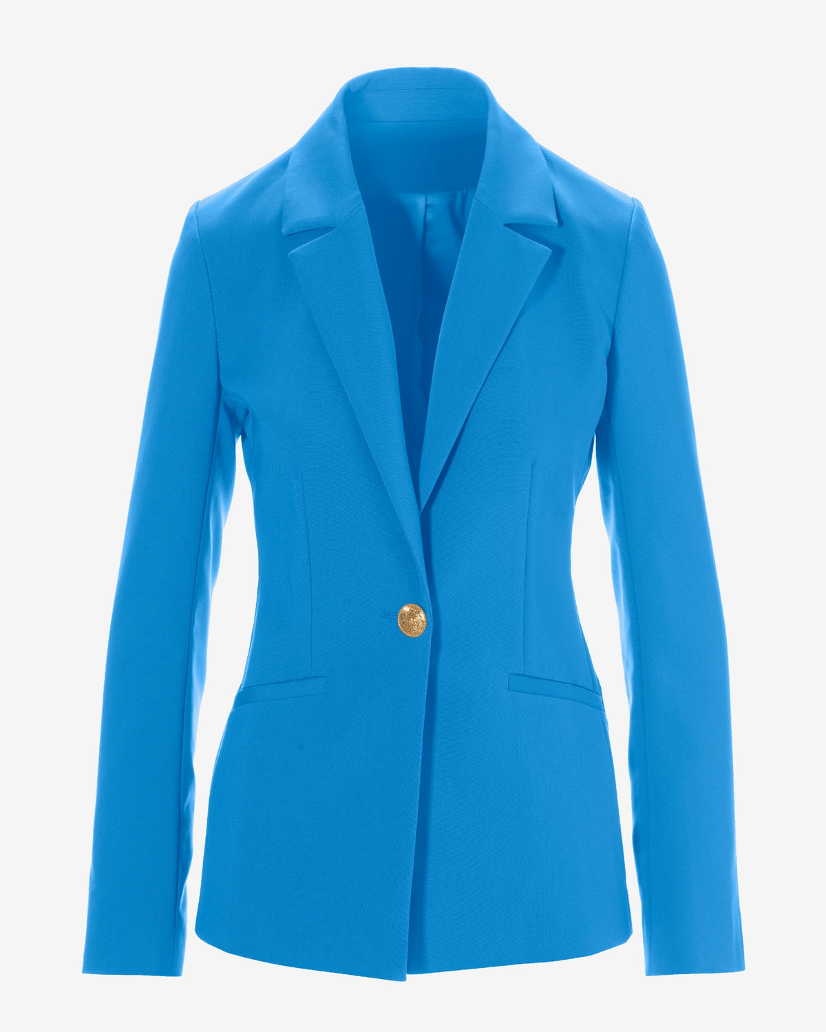 Modern Single Button Blazer Blithe Blue