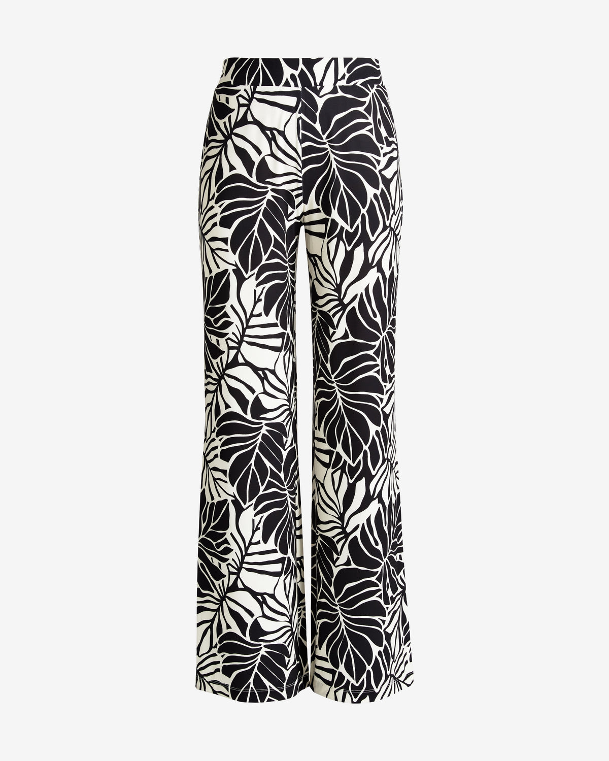 Malibu Print Wide Leg Pant Contrast Leaves