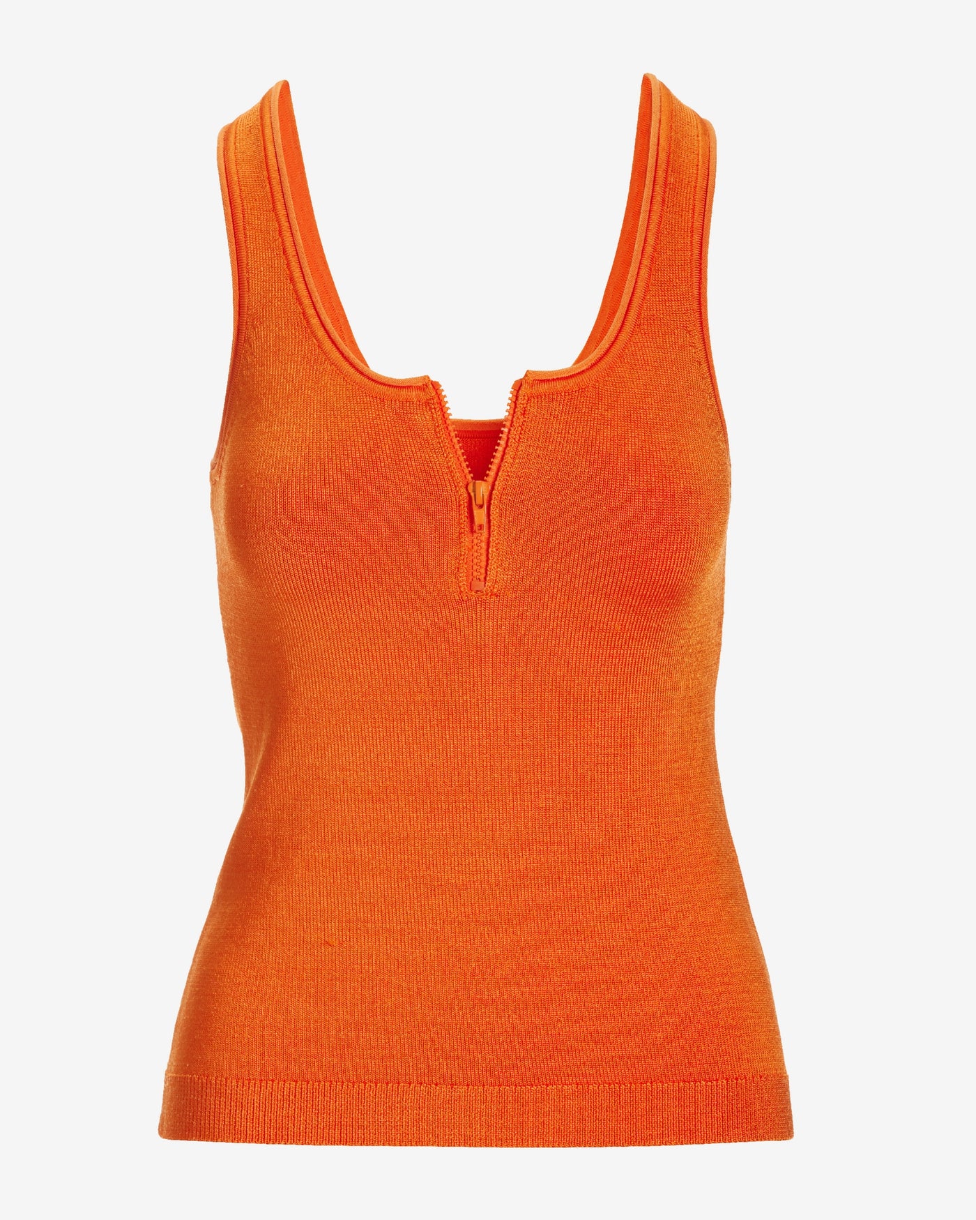 Half Zip Sweater Tank Coral Rose