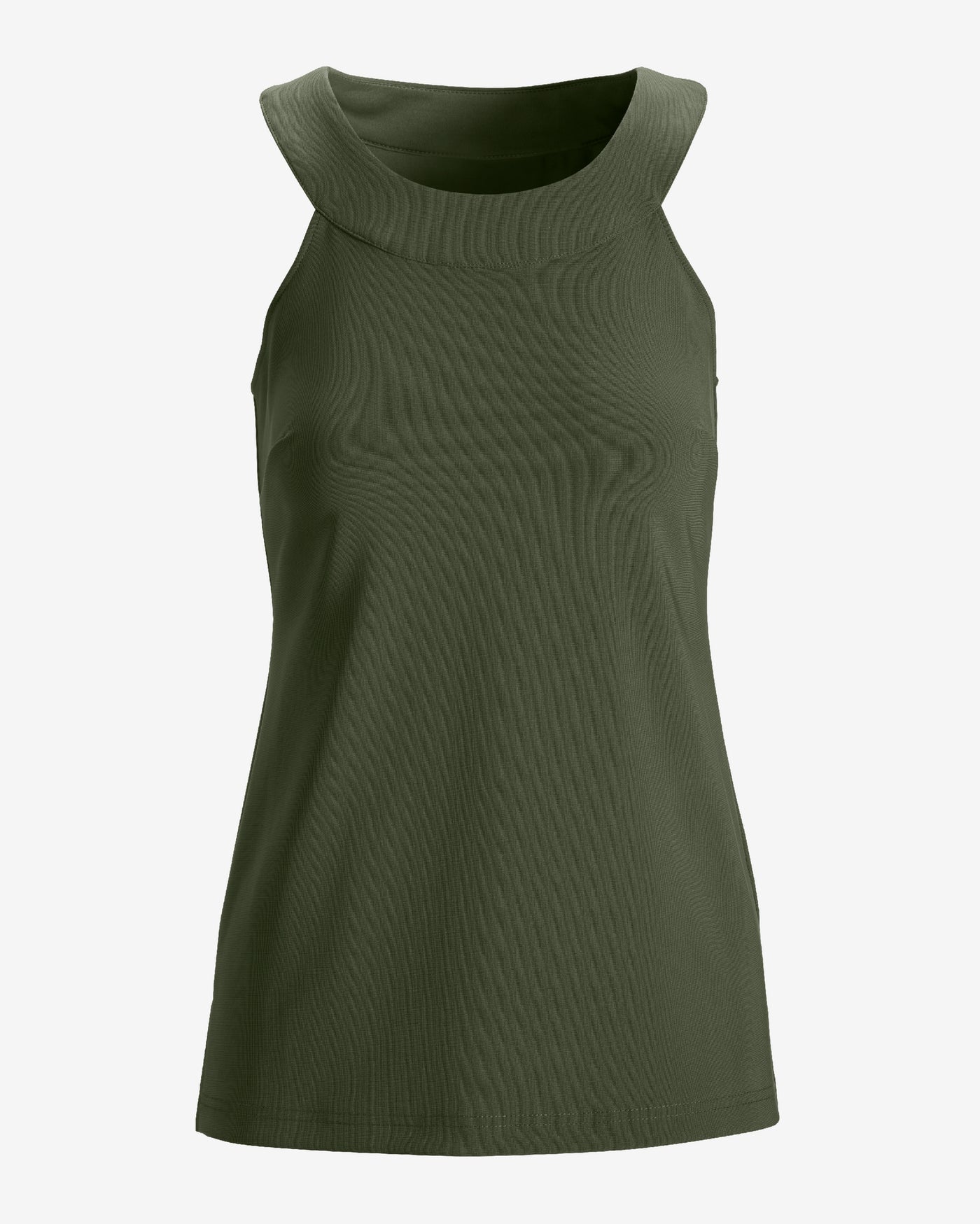 Beyond Travel Halter Tunic Top Olive Night
