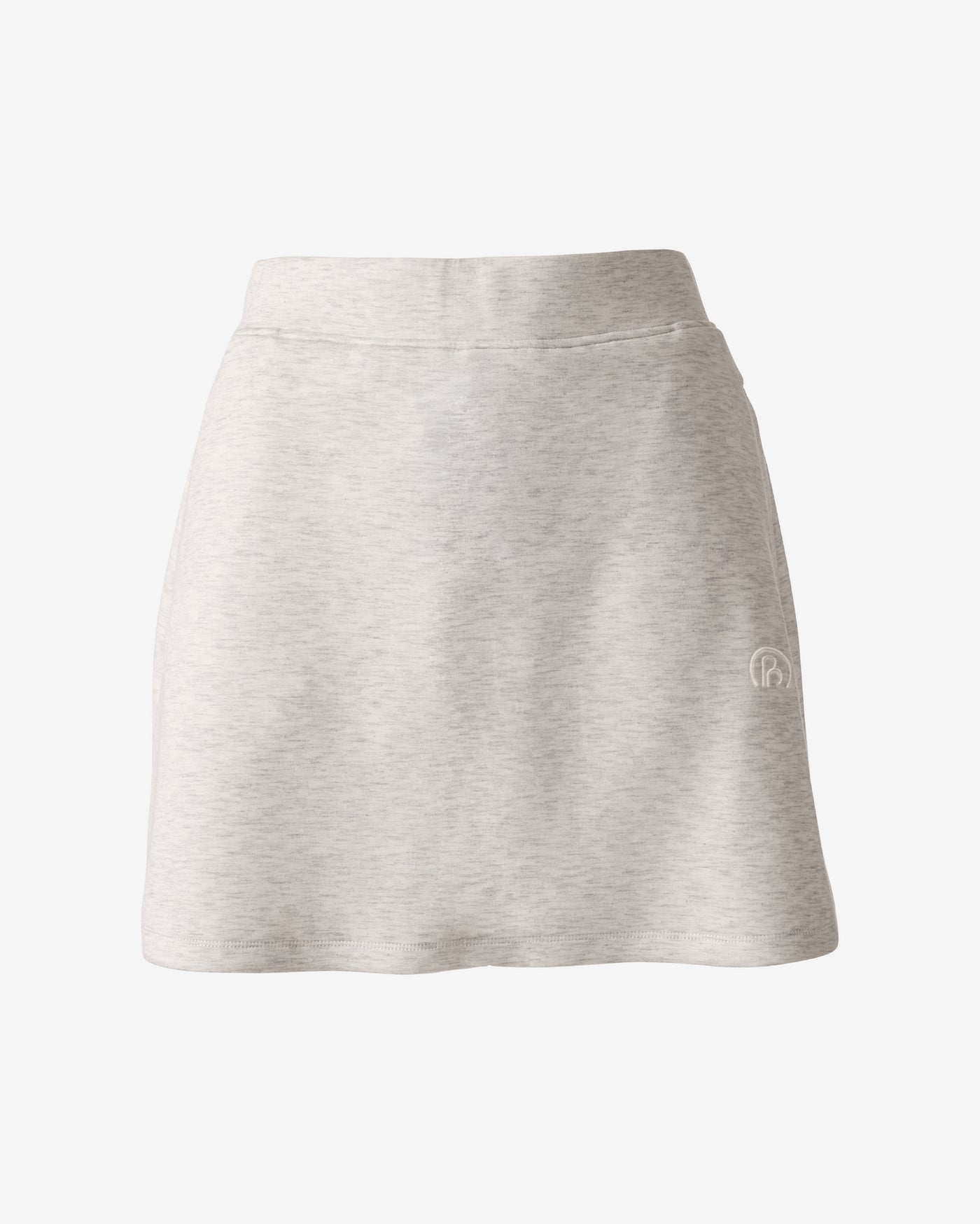 Luxe Lounge Flat Front Skort Light Heather Gray