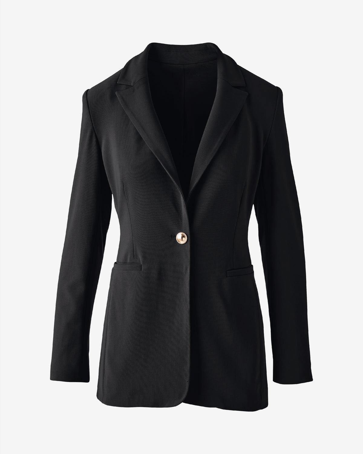 Beyond Travel Tailored Single Button Blazer Jet Black