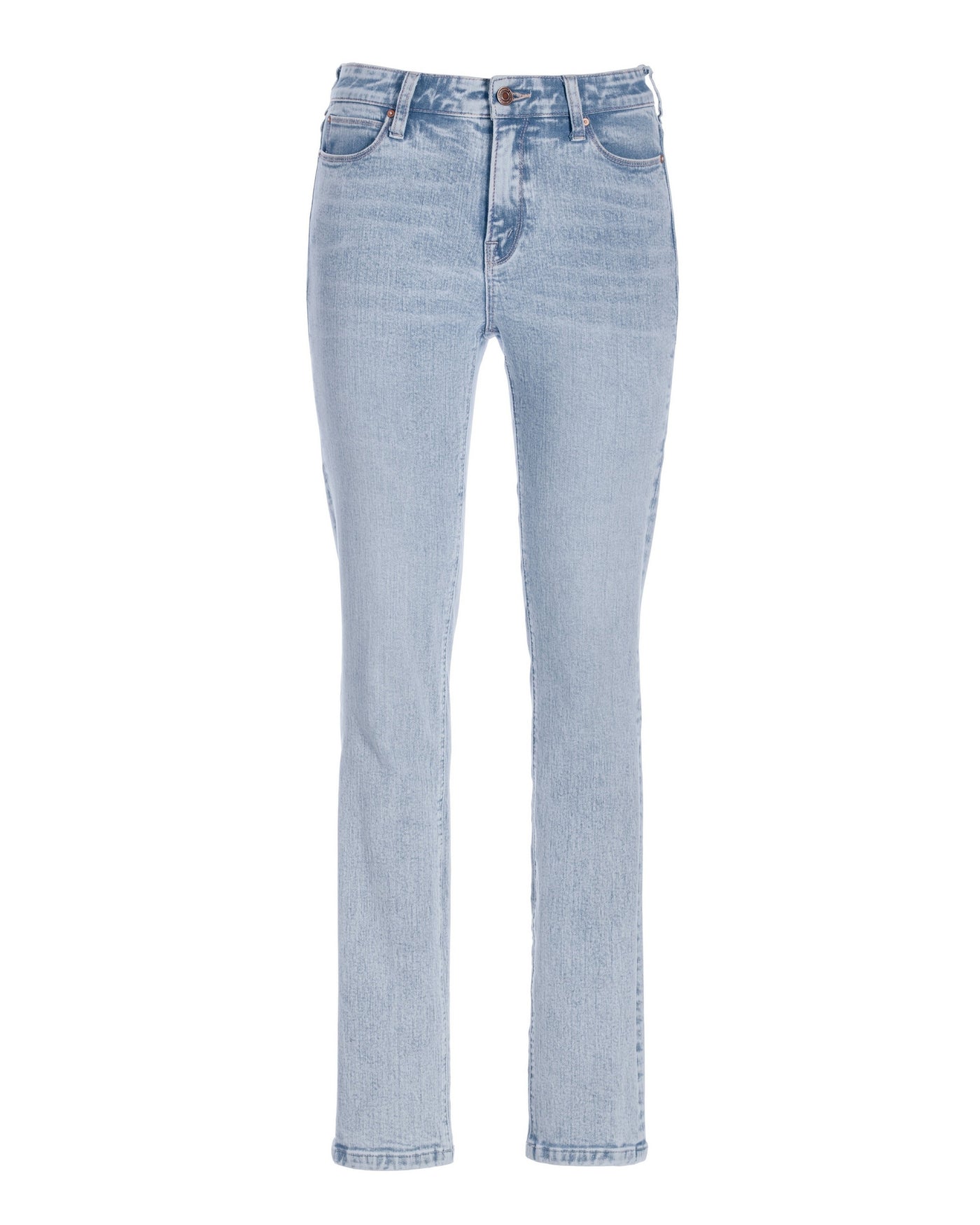Newport High-Rise Slim Straight-Leg Jean Bleach Washed