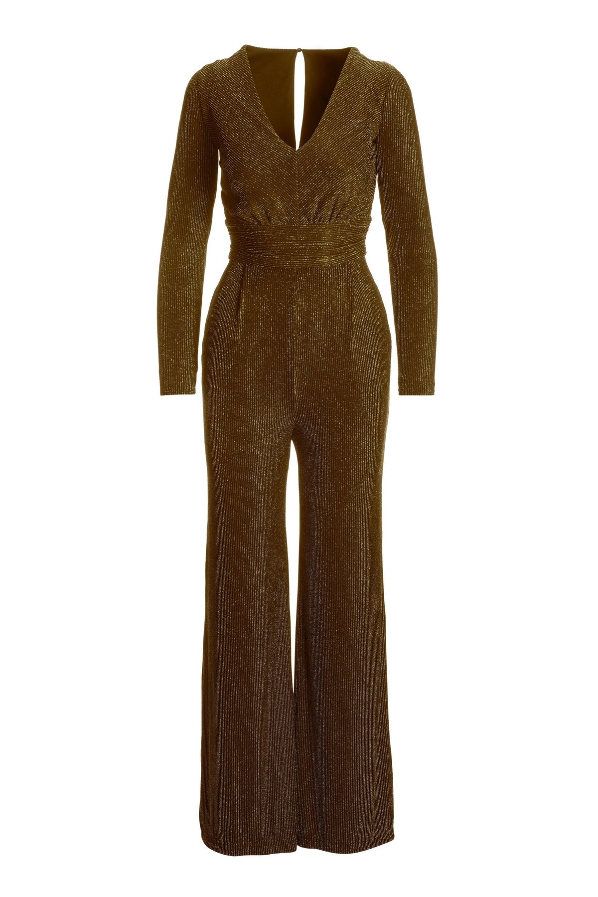 Glitter V Neck Jumpsuit Black Multi