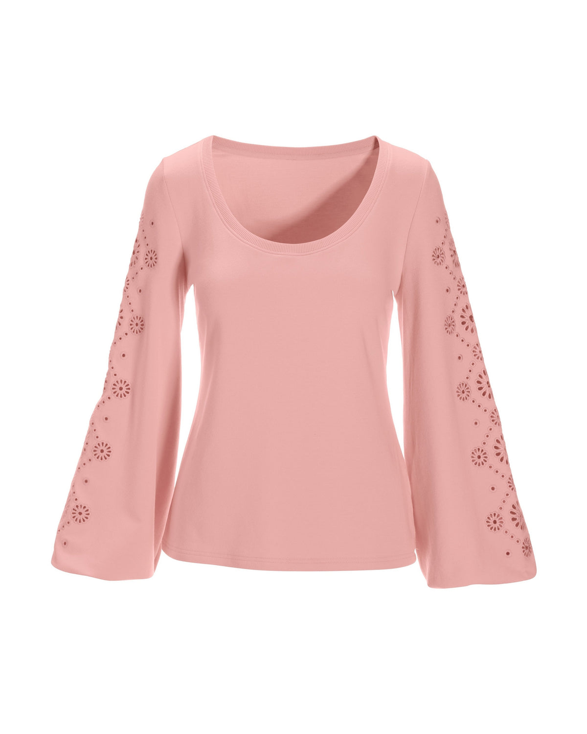 Eyelet-Sleeve Sweatshirt Almond Blossom