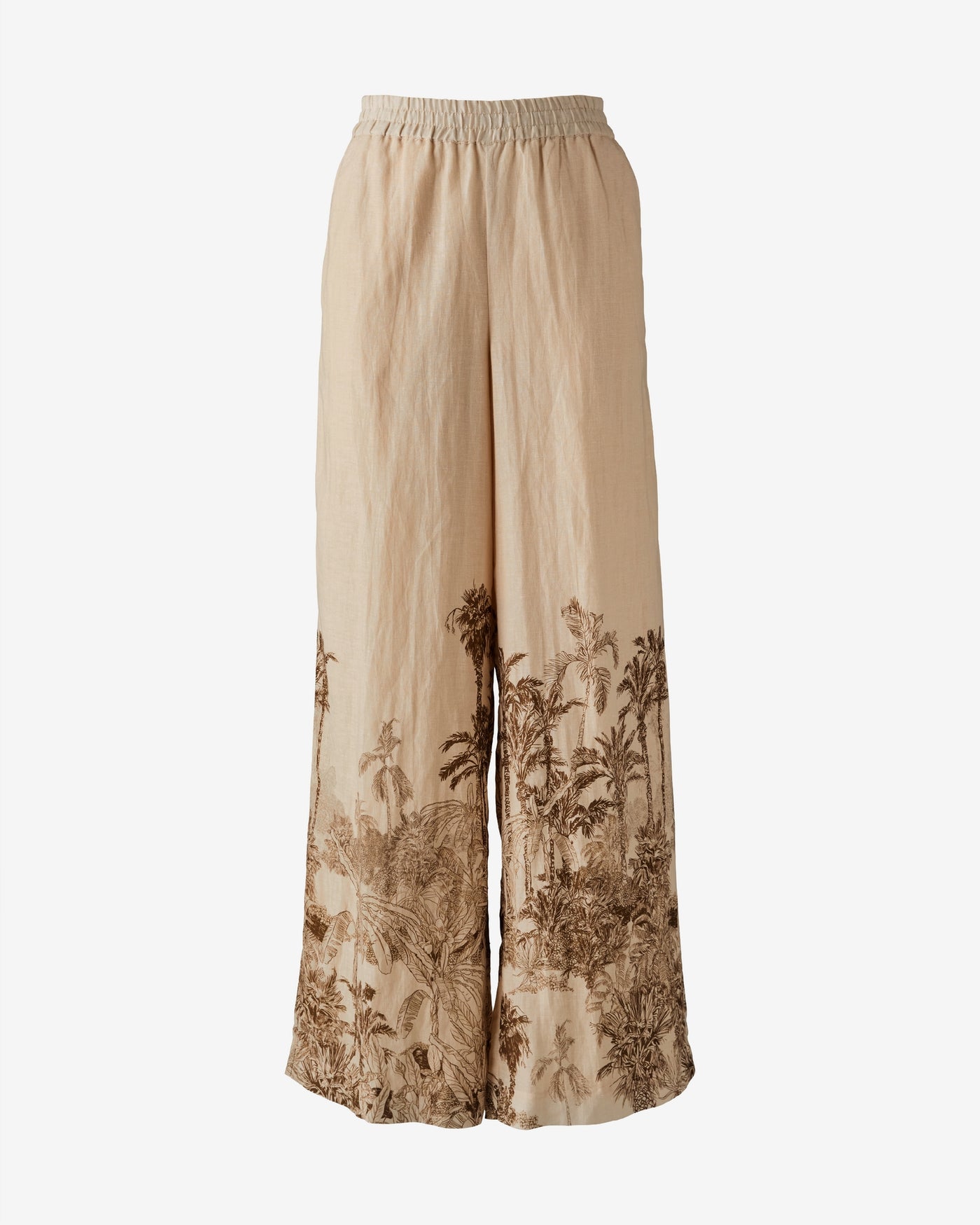 Elevated Linen Pull On Print Pant Tropical Toile