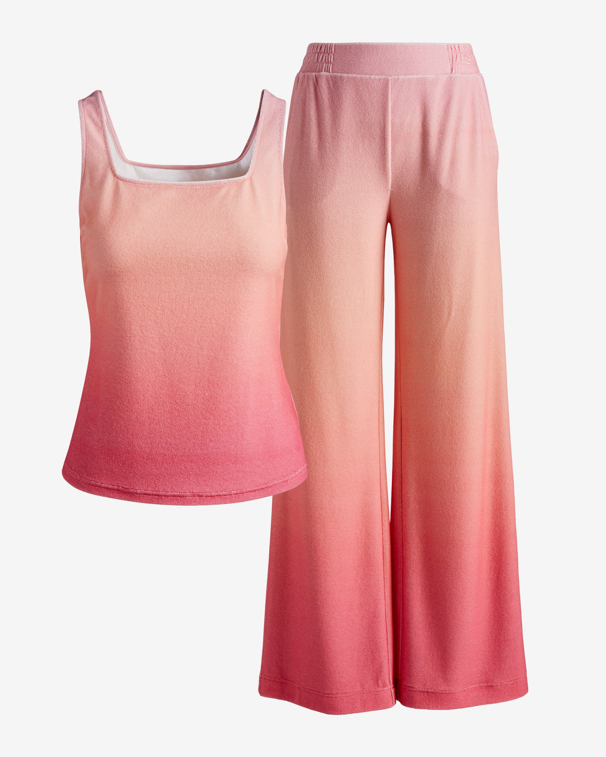 Ombre Beach Terry Tank and Pant Set Sunset Ombre