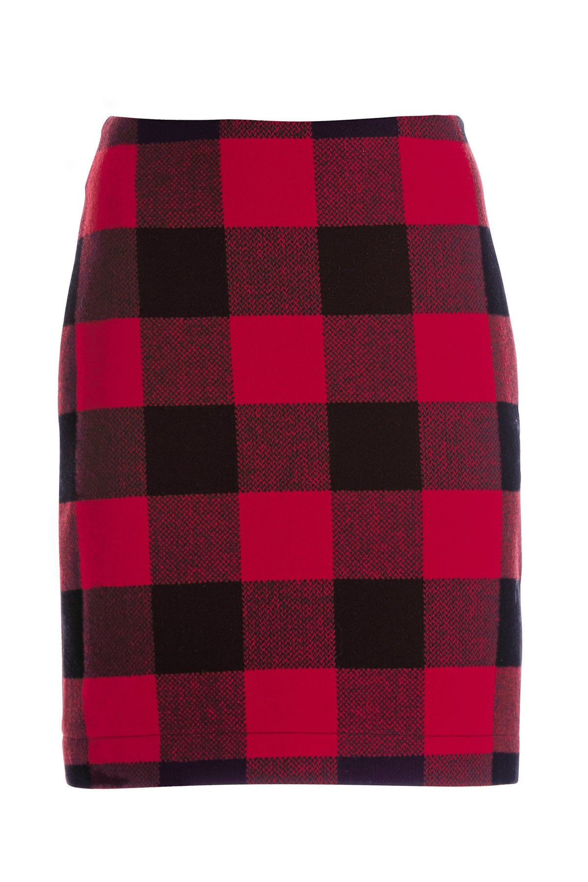 Buffalo Check Above The Knee Skirt Red/Black