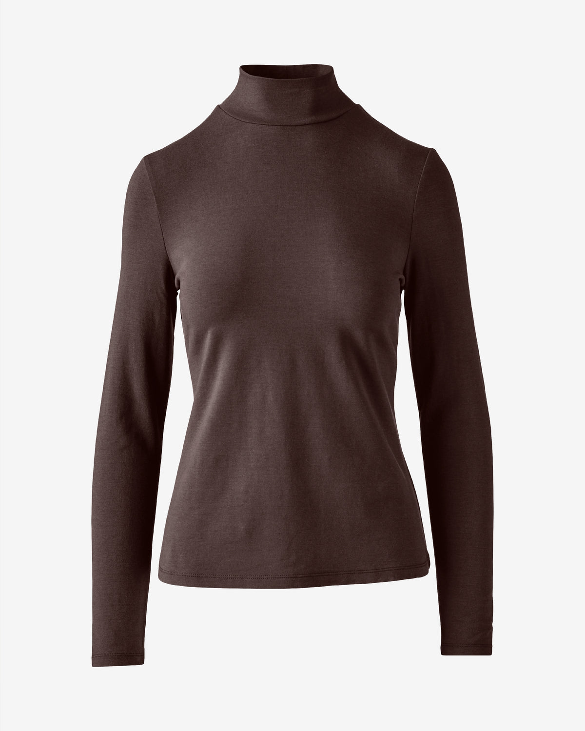 Long Sleeve Layering Turtleneck Chocolate Torte