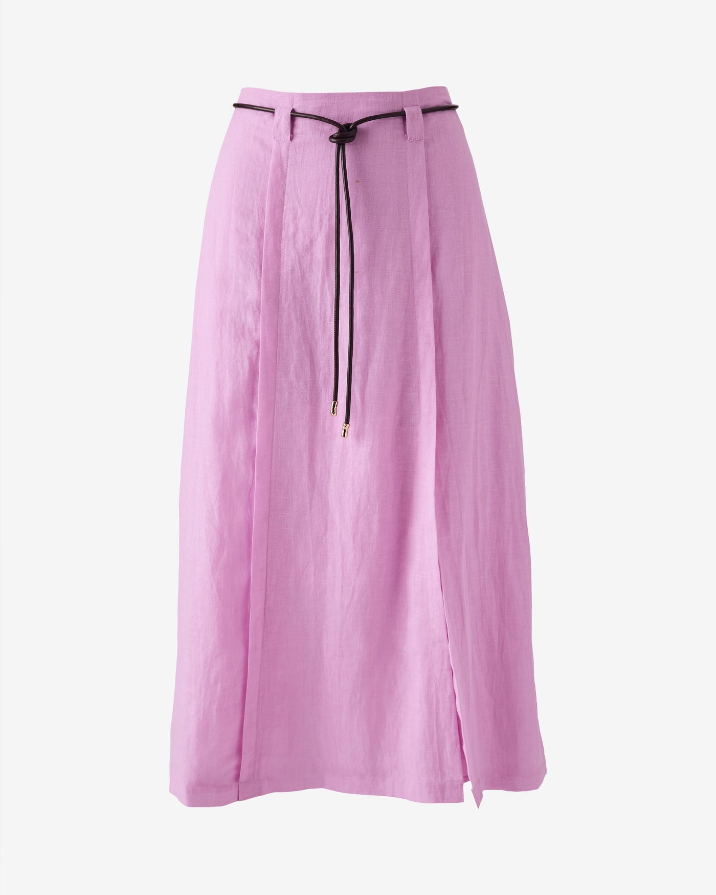 Linen Midi Skirt Orchid