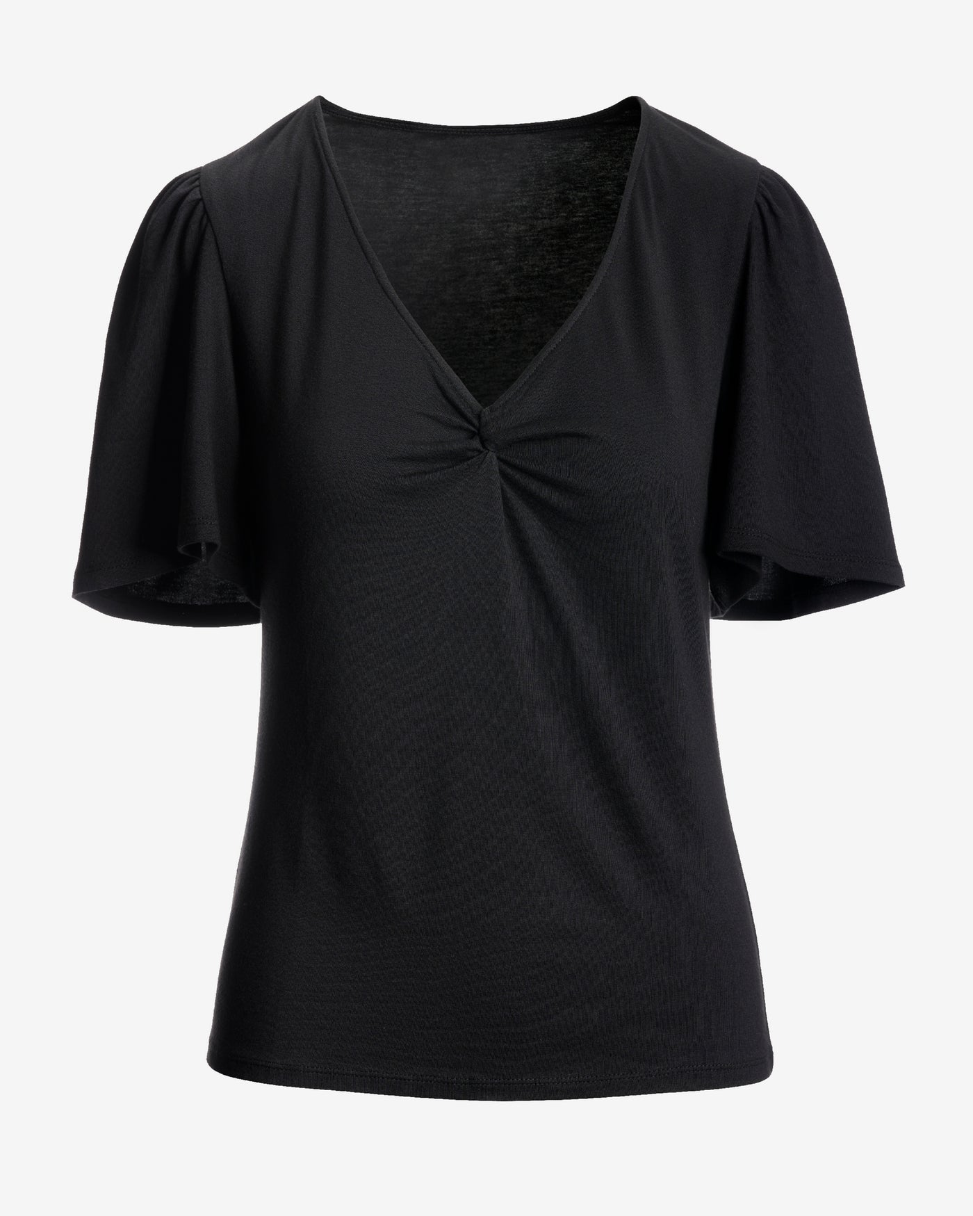 Short Sleeve Knot Tee Black