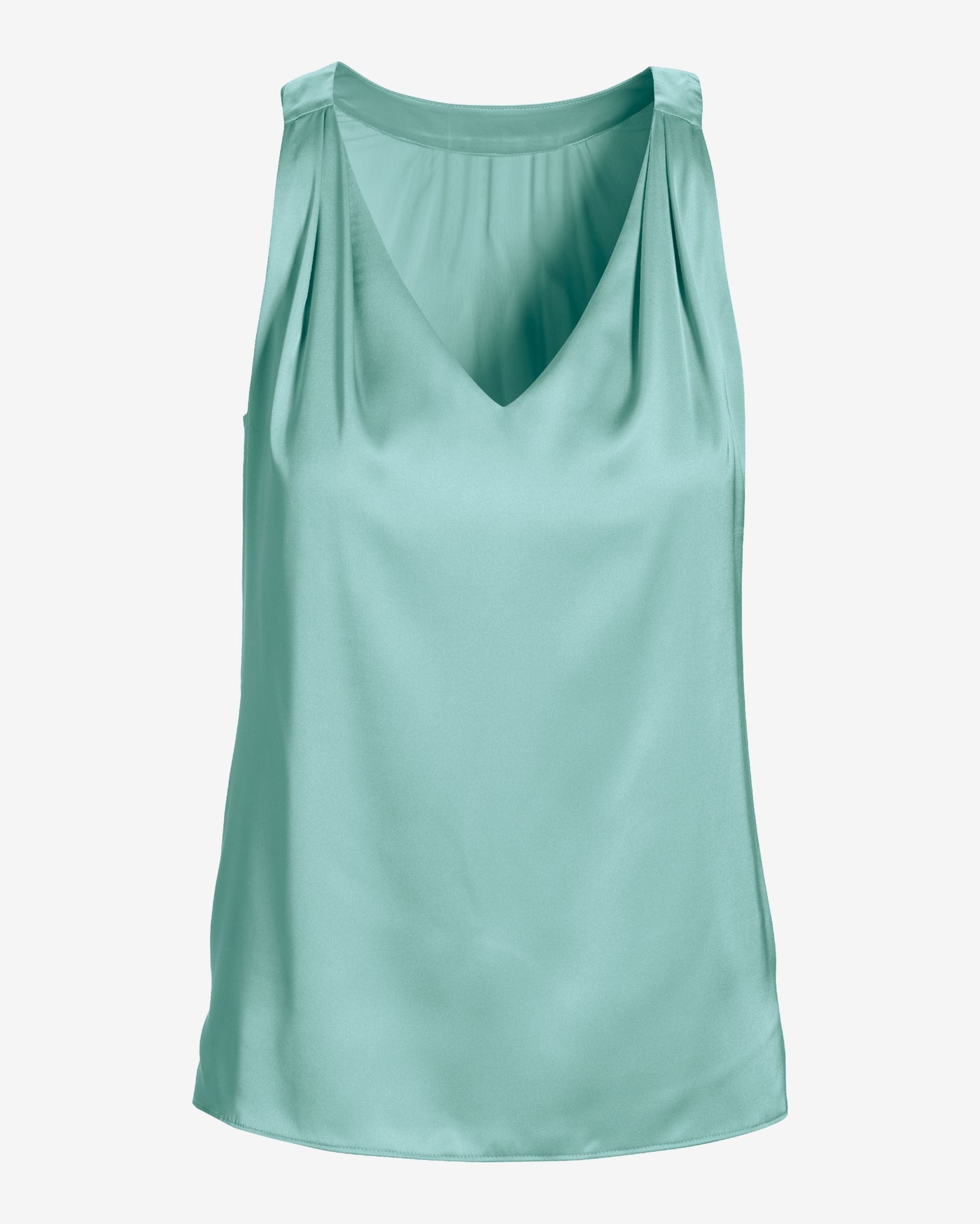 Nikki V-Neck Charmeuse Blouse Icy Morn