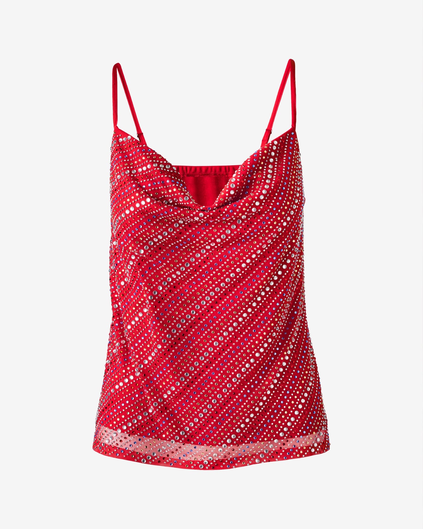 Sparkle Stripe Cami Tomato Red