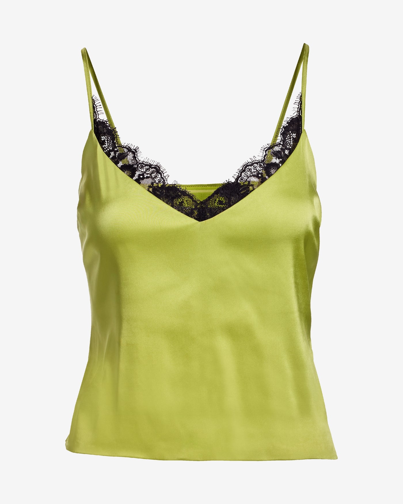 Lace Inset Charmeuse Cami Citronelle