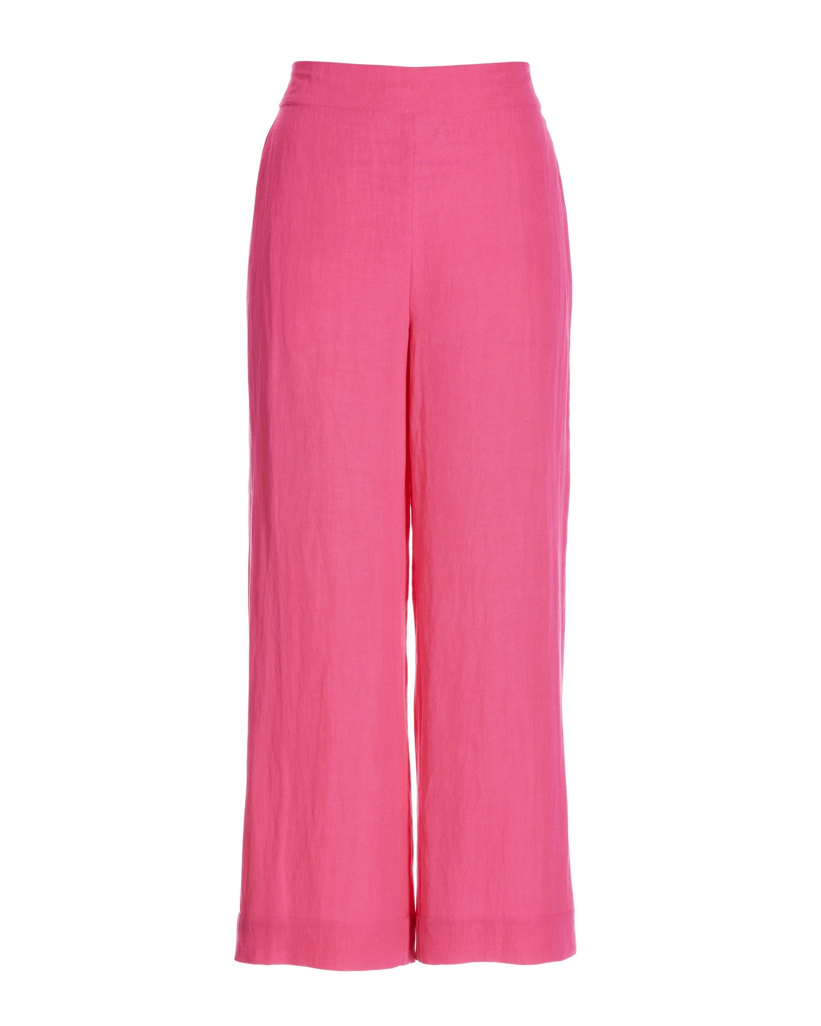 Malibu Linen Cropped Pant Shocking Pink | Boston Proper