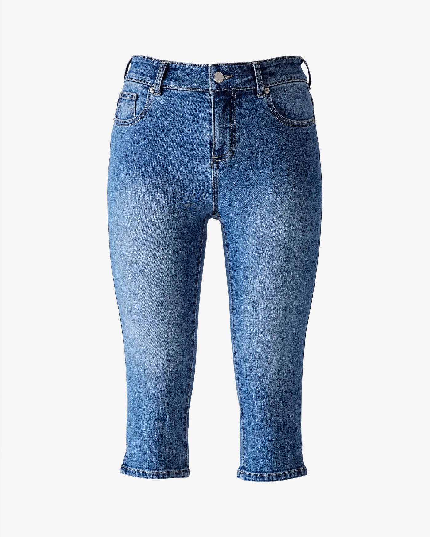 Denim Capri Medium Wash