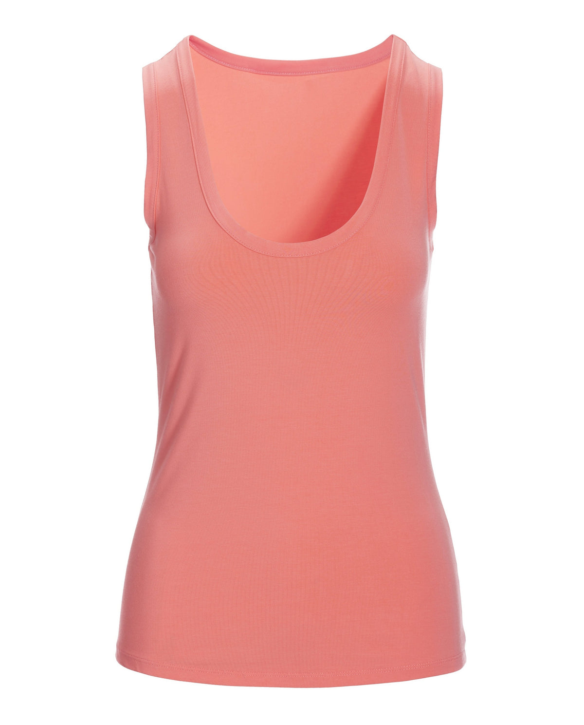 So Effortless Scoop-Neck Tank Top Burnt Coral