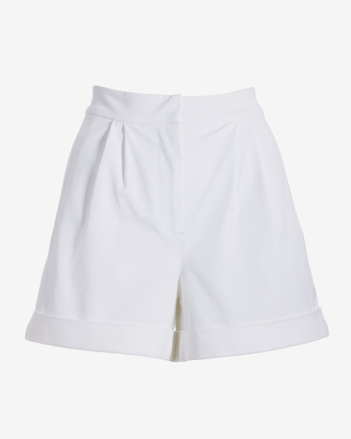 Cuffed Twill Short White