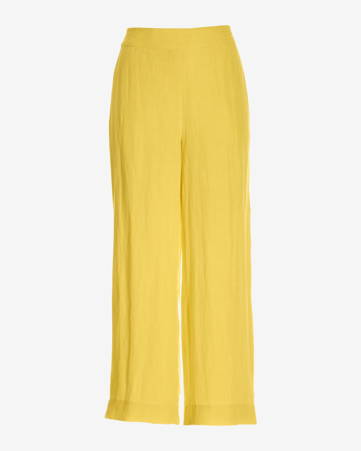 Malibu Linen Cropped Pant Lemon Drop