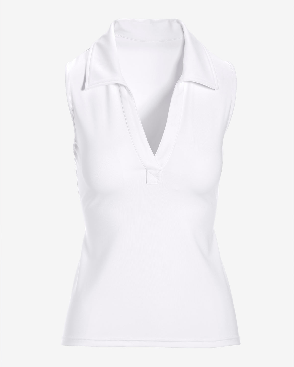 B-Active Sleeveless Polo Top Pure White