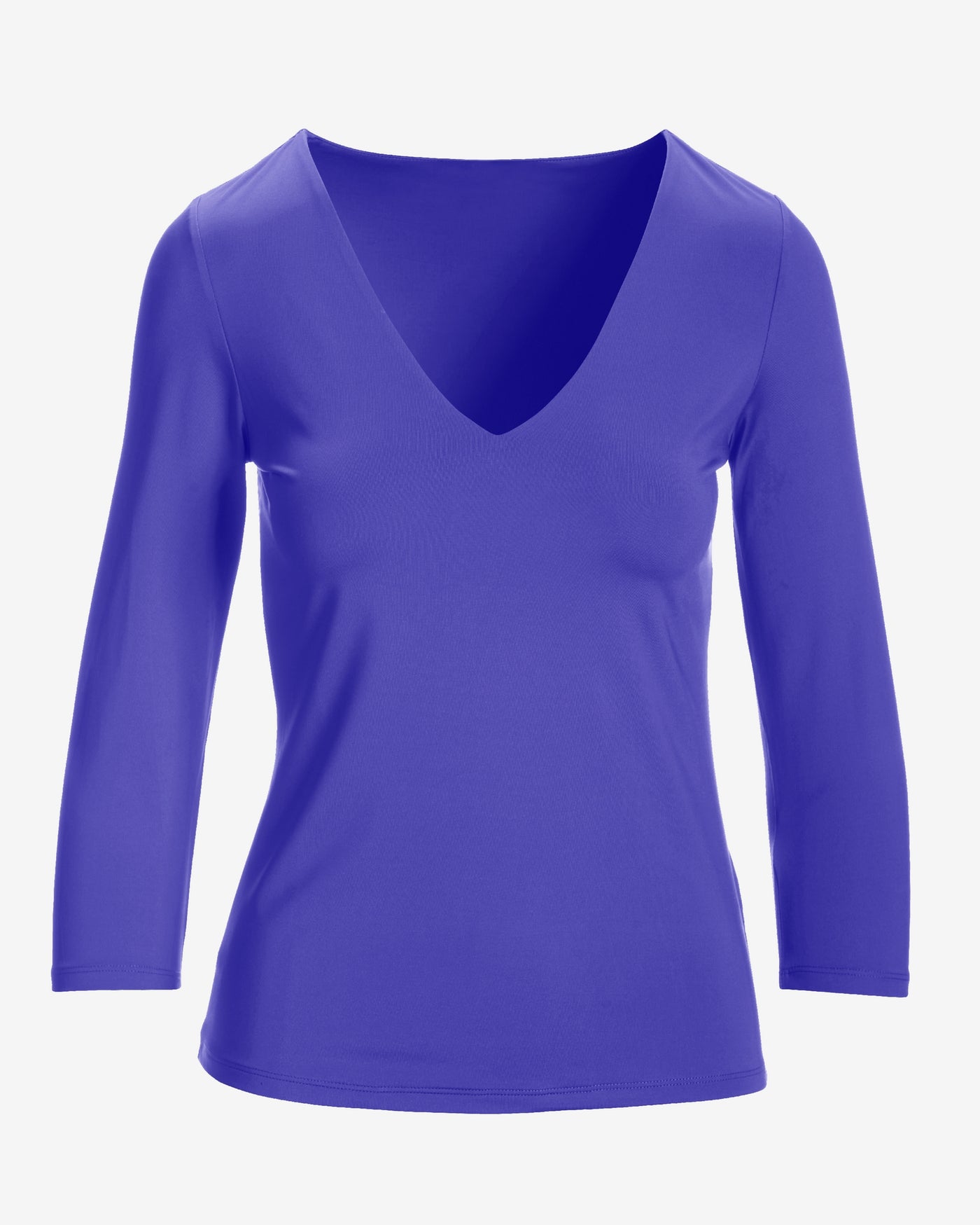 So Modern Three Quarter Sleeve Top Purple Opulence