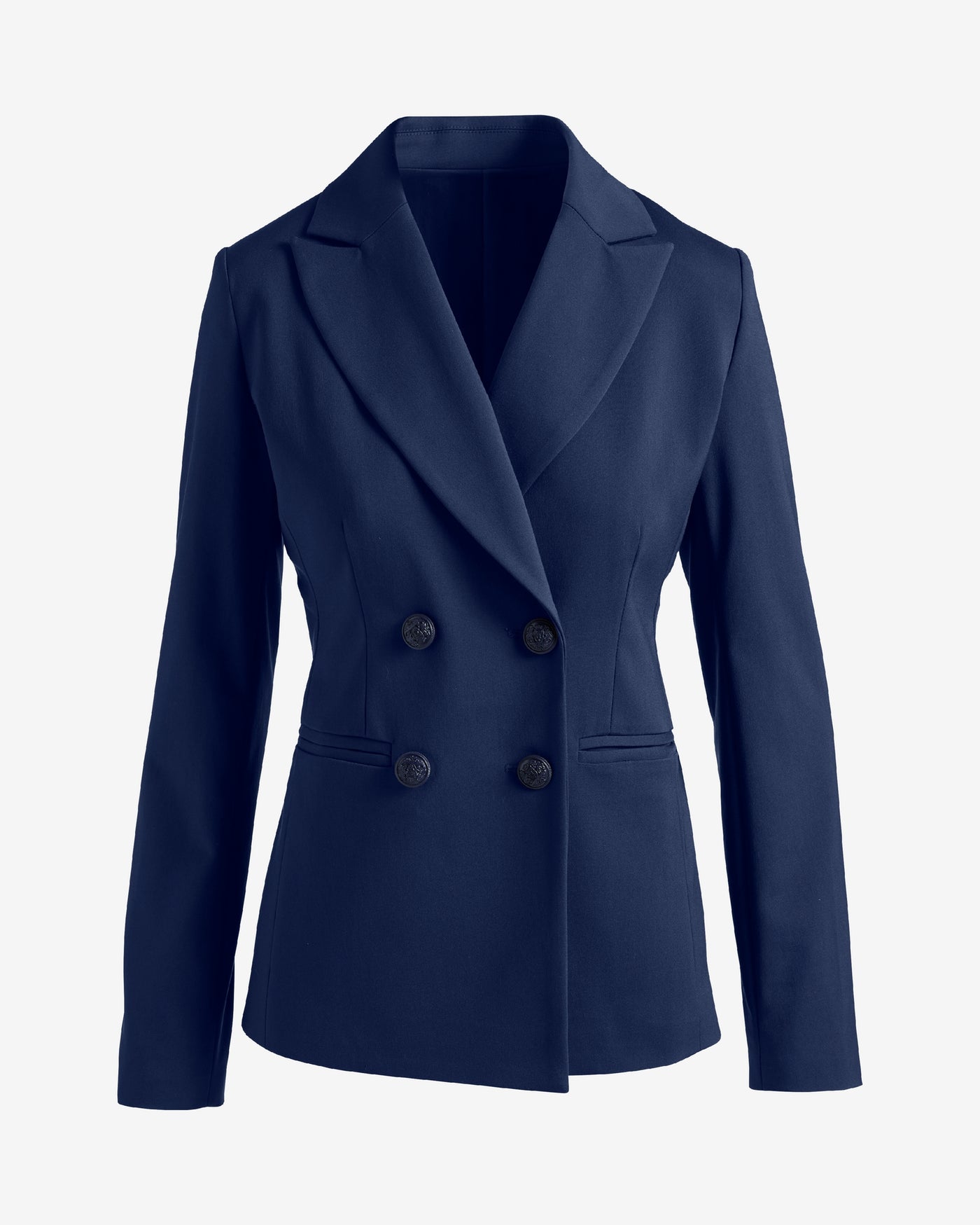 Chic Modern Double Breasted Blazer Navy