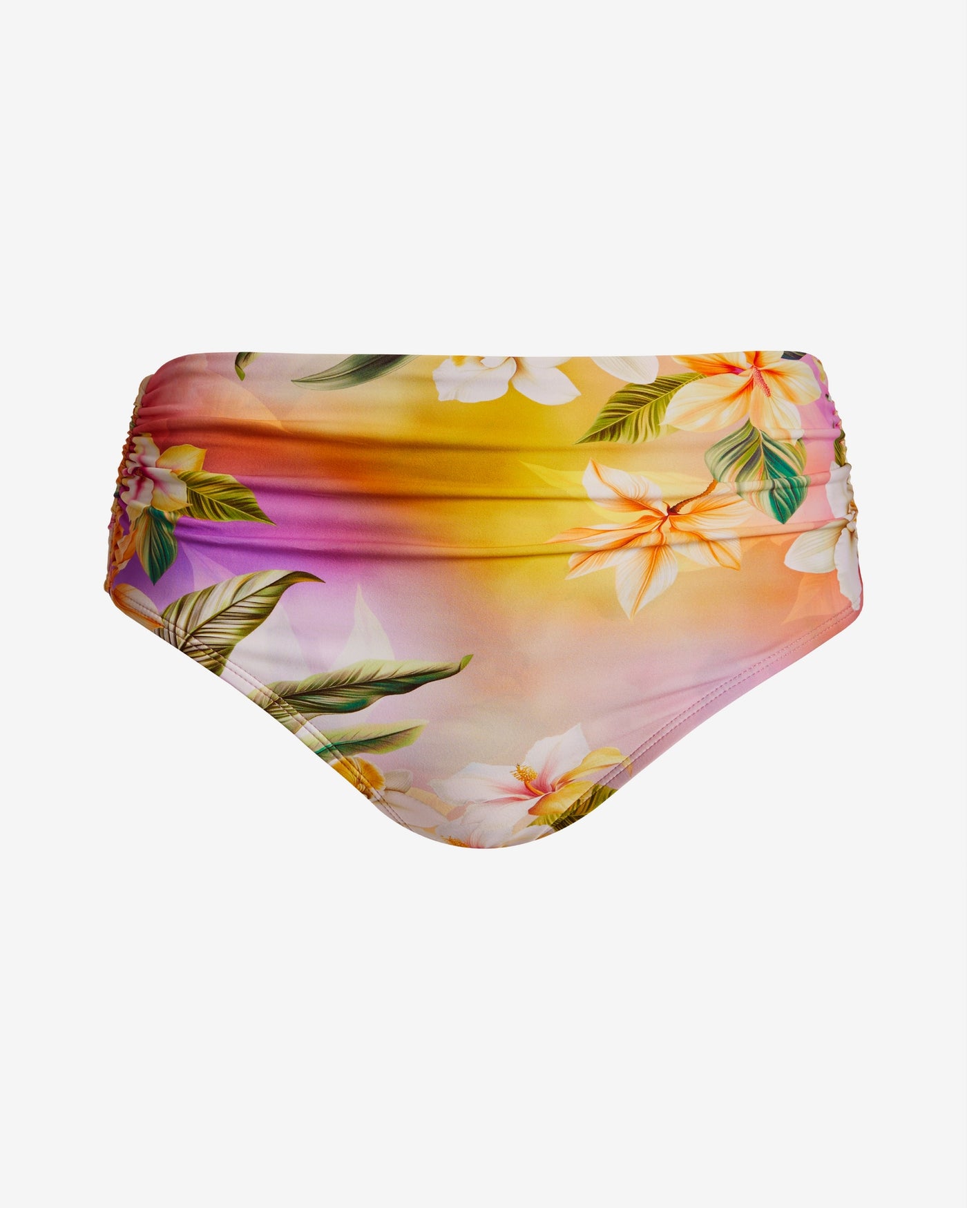 Swim Sense Print High-Waisted Bikini Bottom Ombre Floral